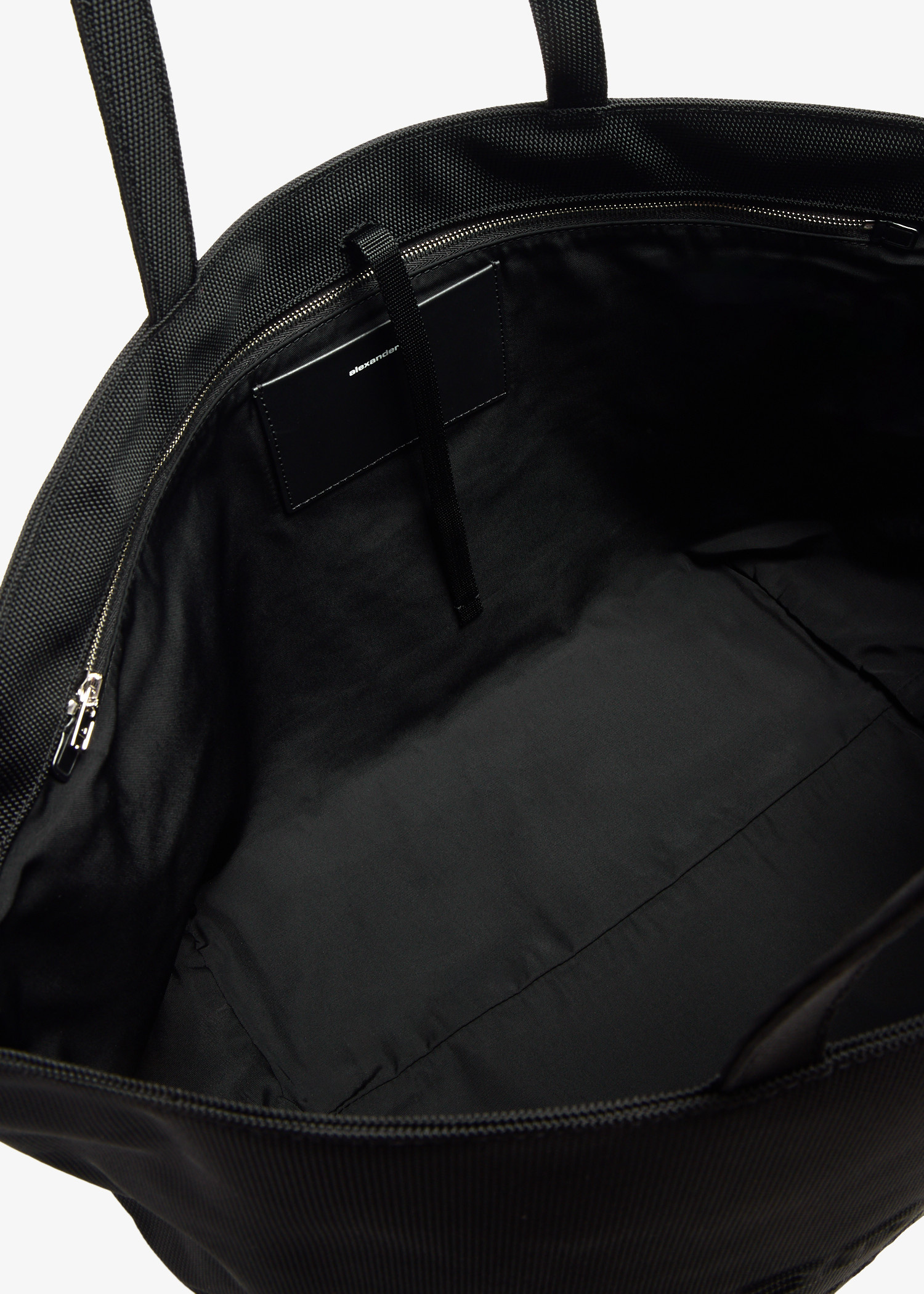 トートバッグ Alexander Wang FW25 PUNCH TOTE (20224T01L 001) Punch Tote Bag in Crackle Patent Leather in BLACK