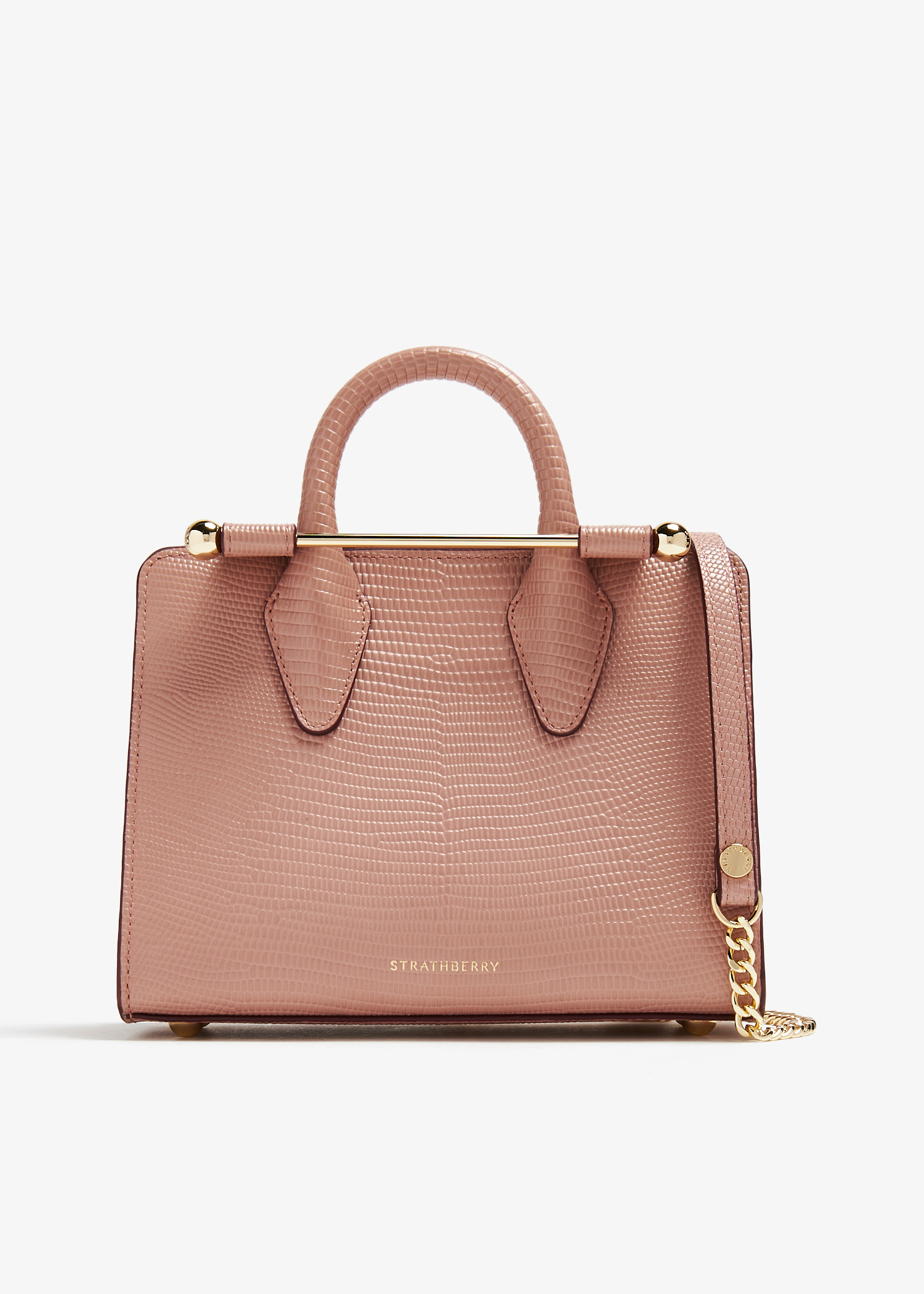 【英国王室御用達】STRATHBERRY ナノ トートバッグ ストラスベリー - Nano Tote - トップハンドルレザーミニトート