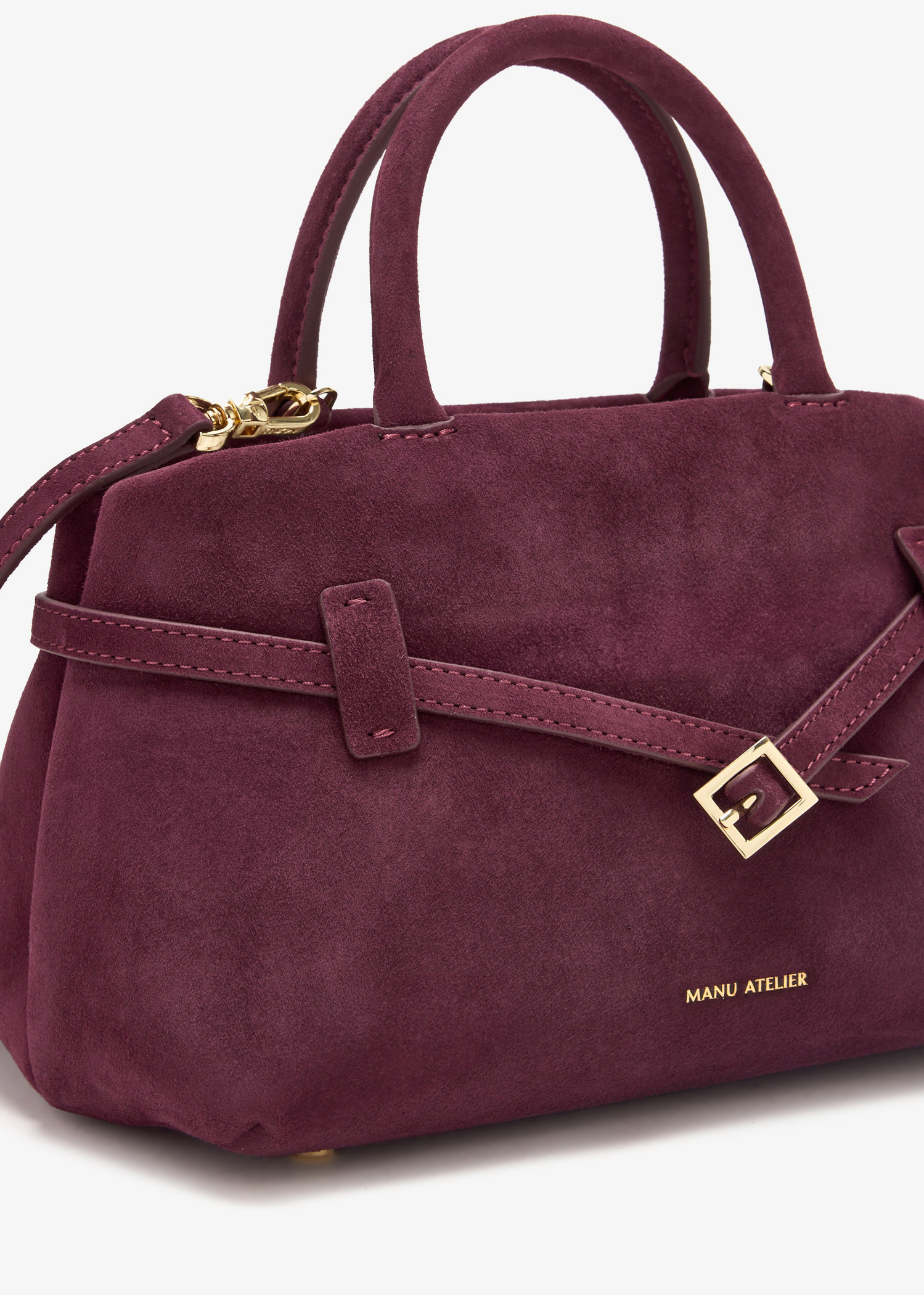 Manu Atelier Le Cambon 25 bag for Women - Burgundy in UAE