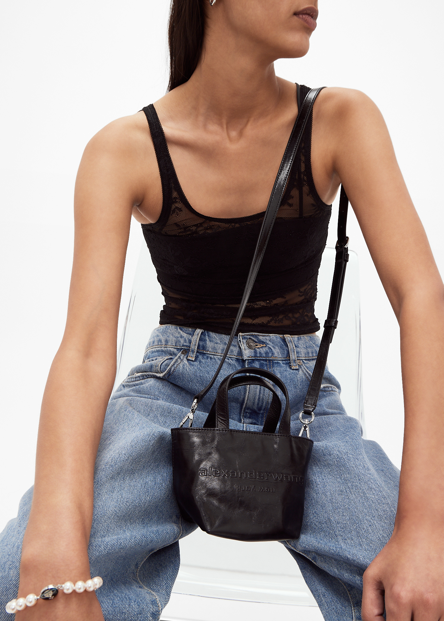 Alexander Wang Punch mini tote bag for Women - Black in