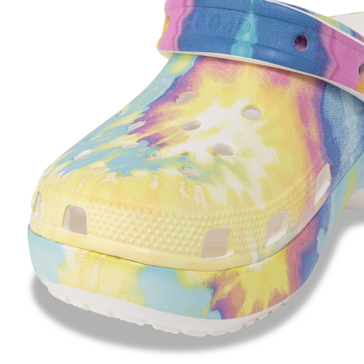 Crocs At Work On The Clock Graphic Work Slip On Shoes Tye Dye Crocs Classic Tie Dye Graphic Clog U in Multicolor | SVD USA main image 2