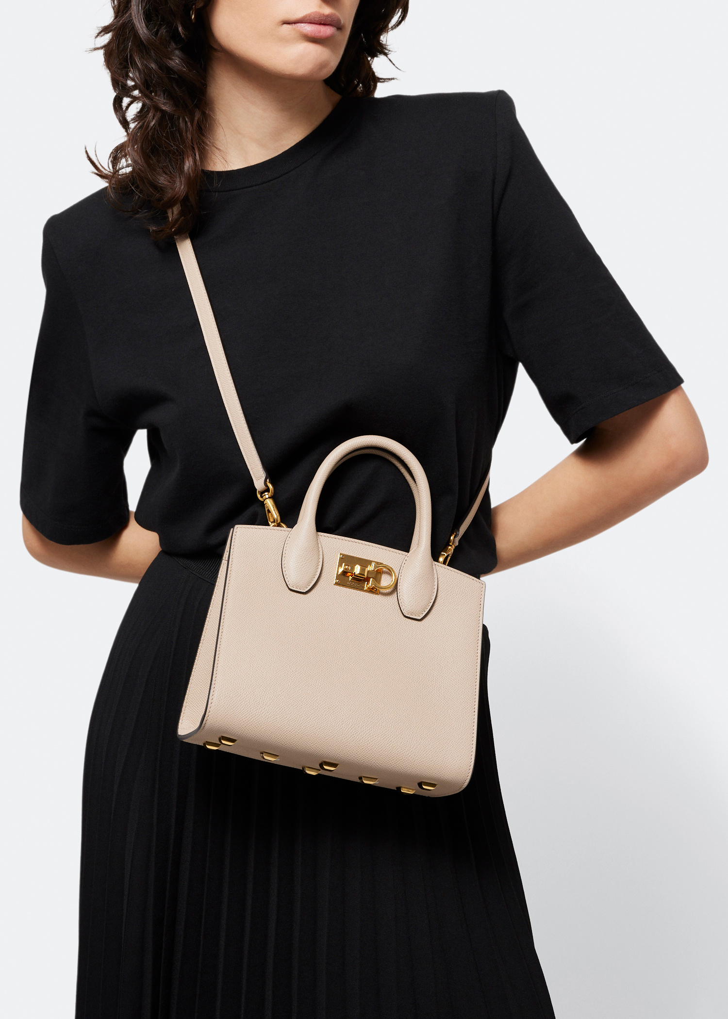 Ferragamo Studio small box bag for Women - Beige in UAE