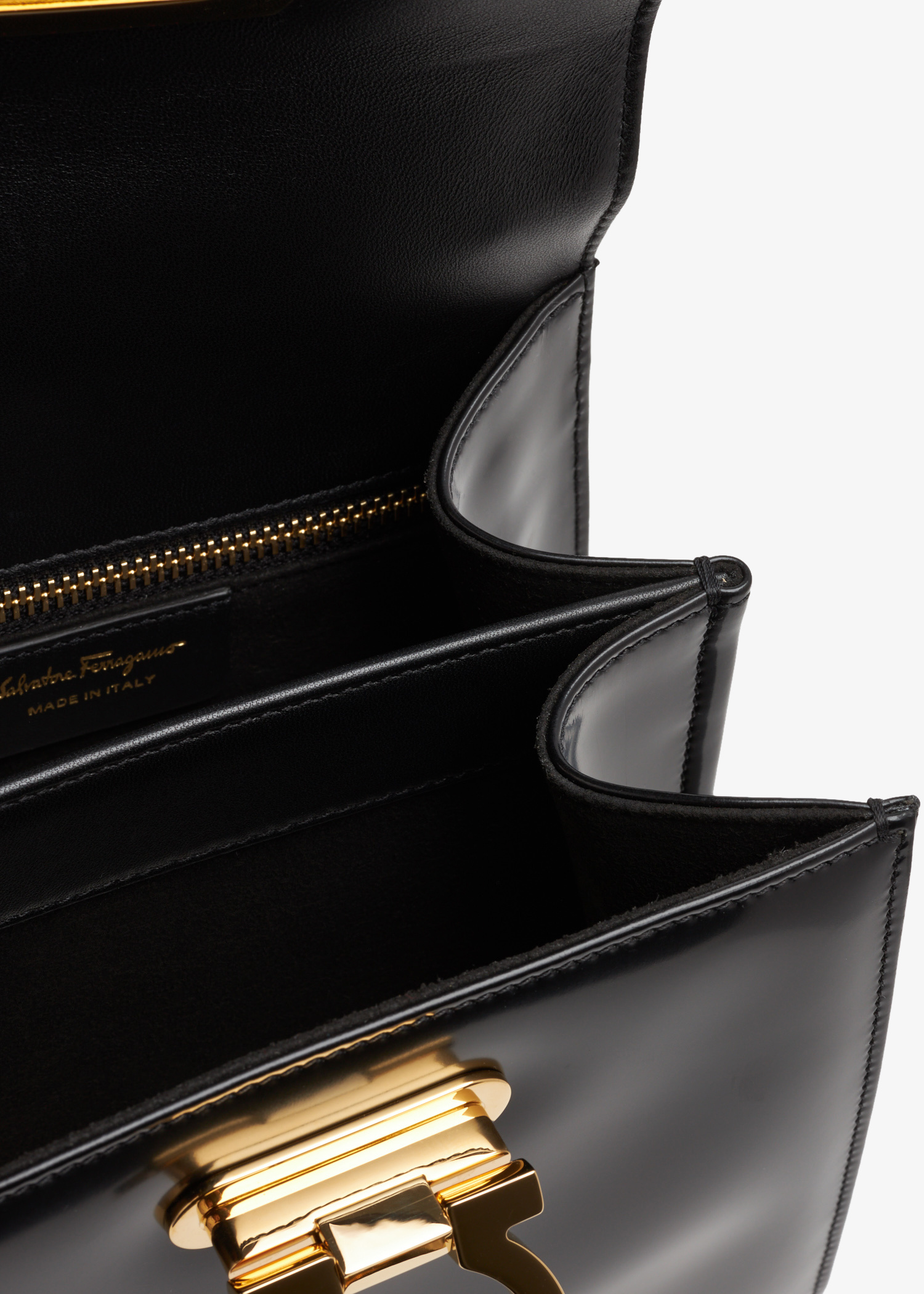 Ferragamo Iconic small top-handle bag for Women - Black in