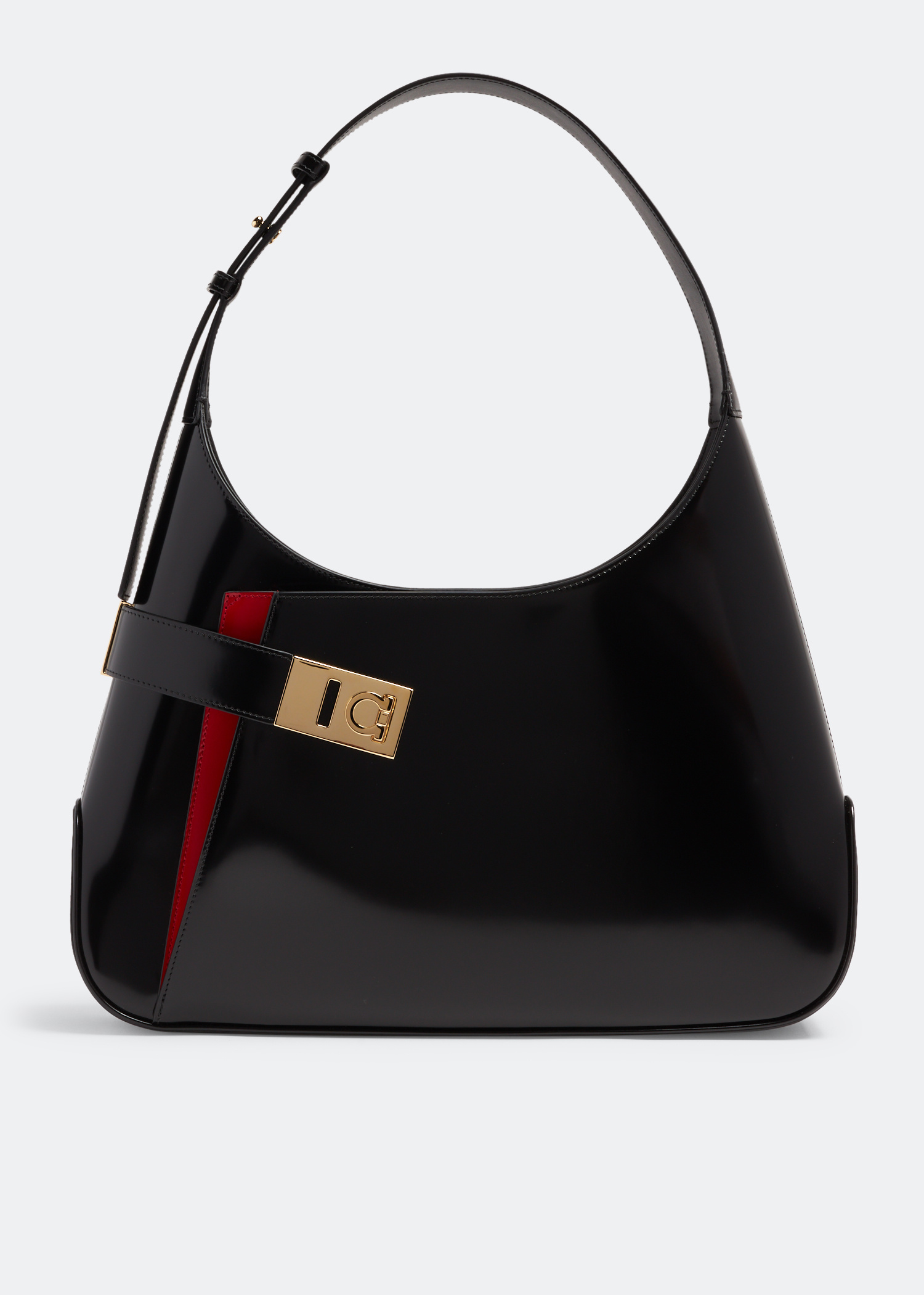 【関税&送料込】Ferragamo Shoulder Bag With Logo Ferragamo Hobo L shoulder bag for Women - Black in UAE