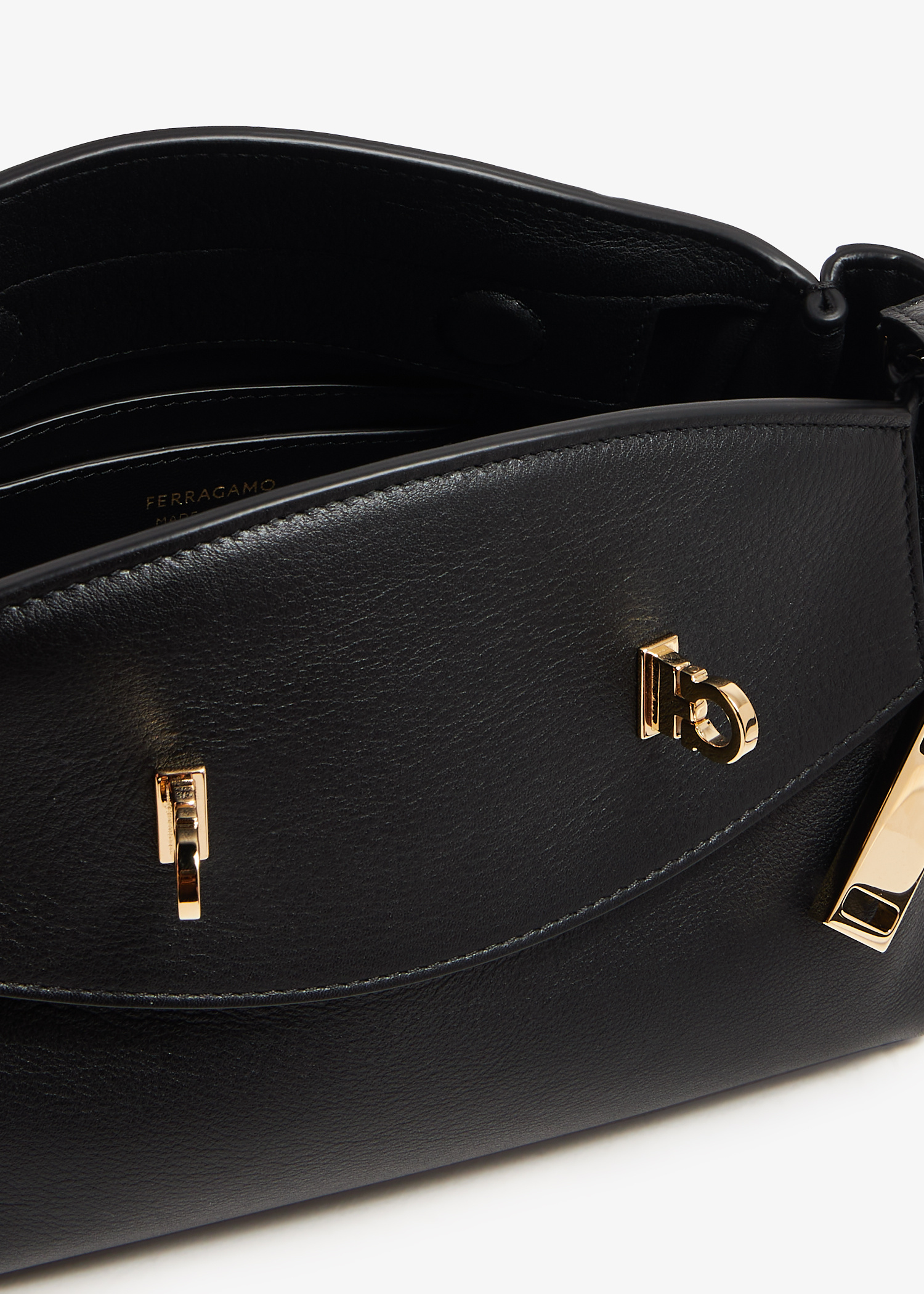 Ferragamo Hug small pouch for Women - Black in UAE | Level Shoes