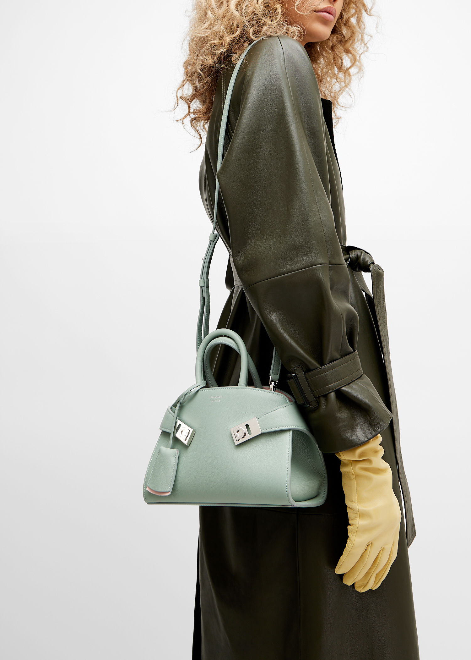 Ferragamo Hug mini bag for Women - Green in USA | Level Shoes