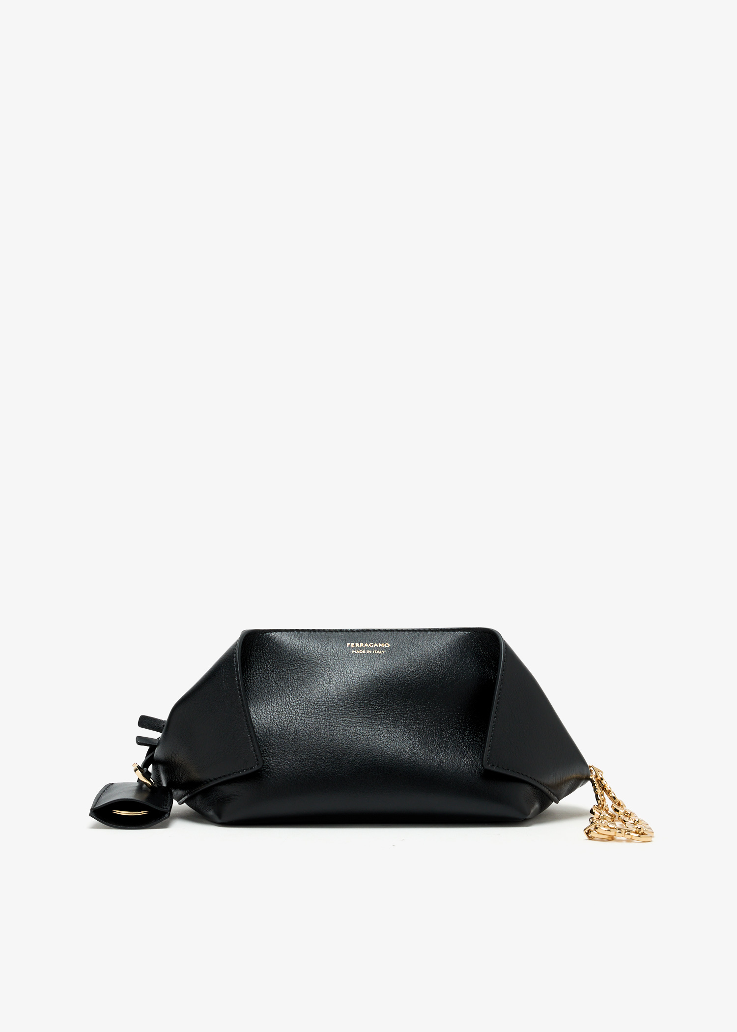 Ferragamo Leather clutch for Women - Black in UAE | Level Shoes