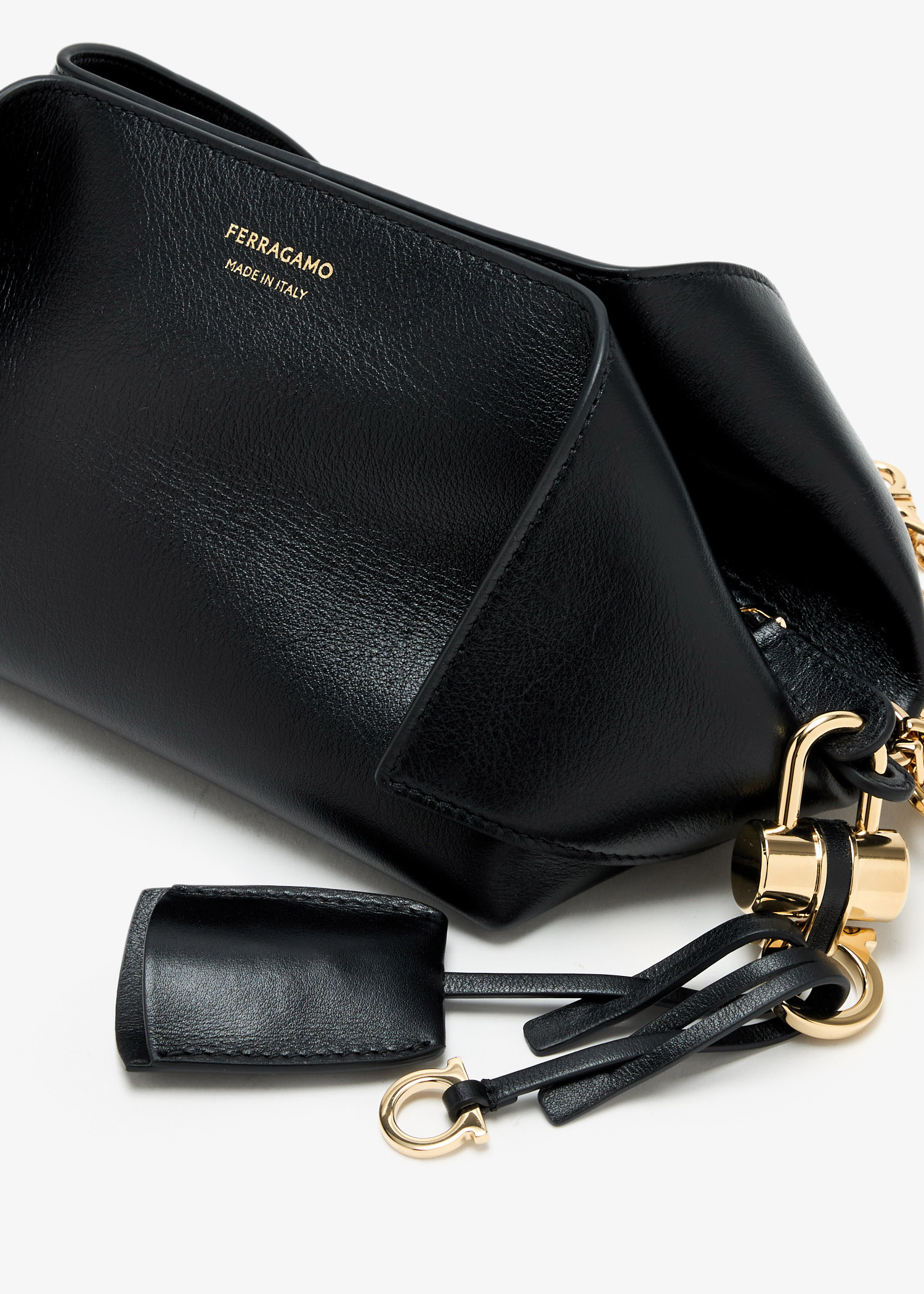 Ferragamo Leather clutch for Women - Black in UAE | Level Shoes