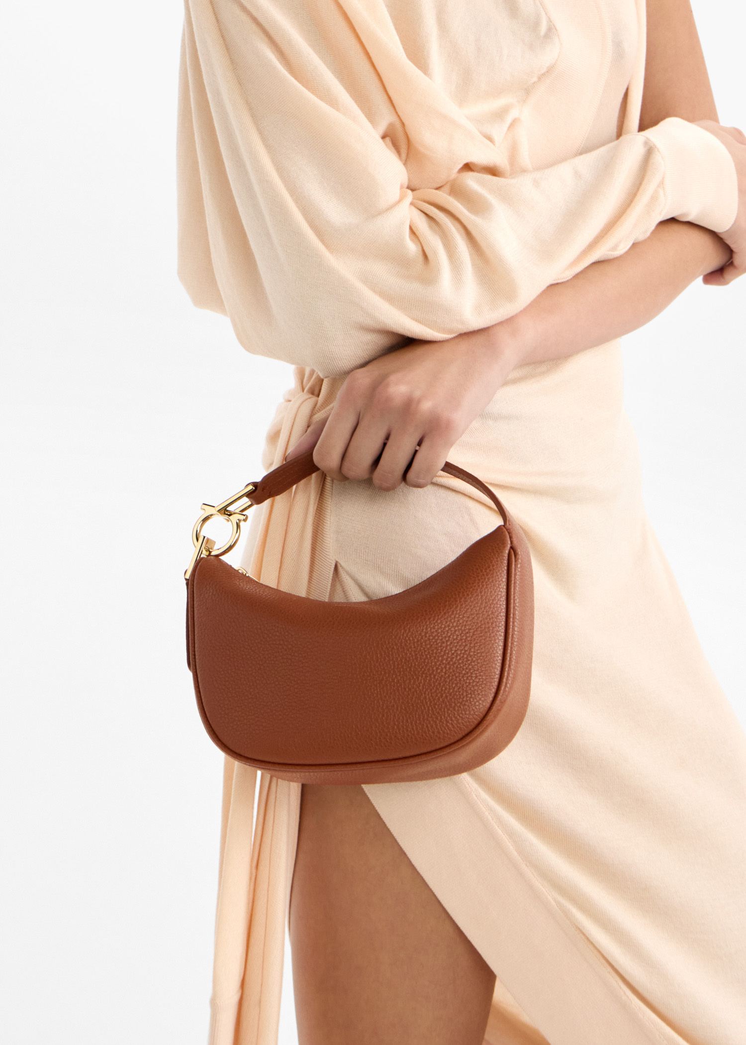 Ferragamo Mini North-South hobo bag for Women - Brown in UAE