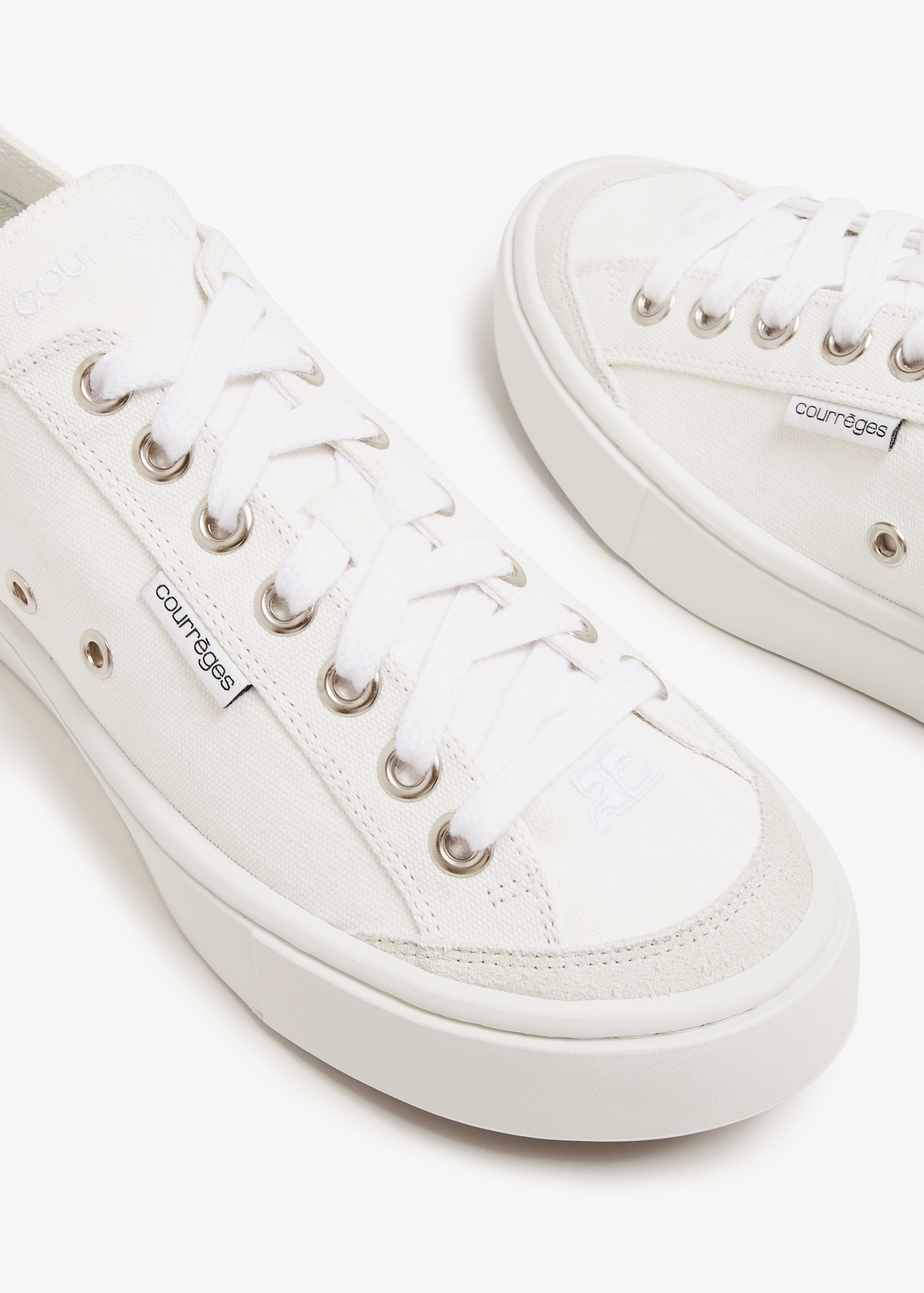 COURREGES 国内買付 BITUME CANVAS SNEAKERS CANVAS 01 MID SNEAKERS - courrèges