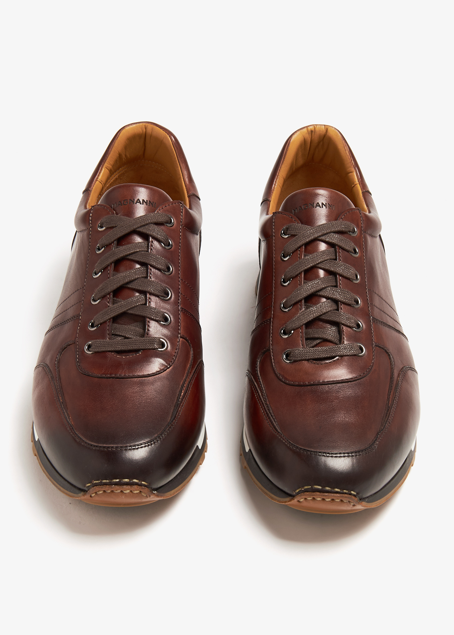 Magnanni Leather sneakers for Men - Brown in UAE | Level Shoes