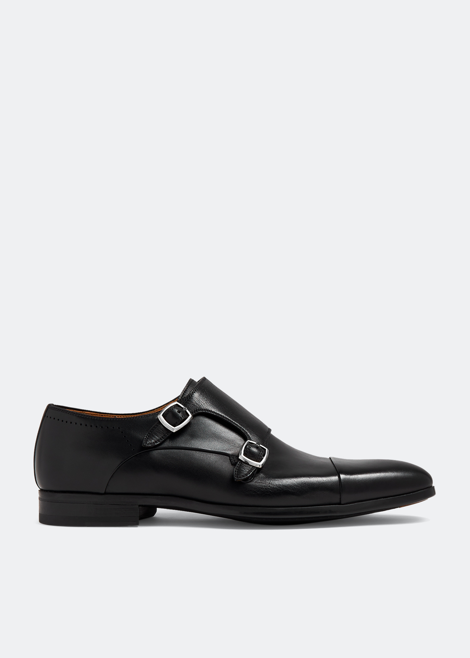 Magnanni Leather monk strap shoes for Men - Black in USA  display picture 1