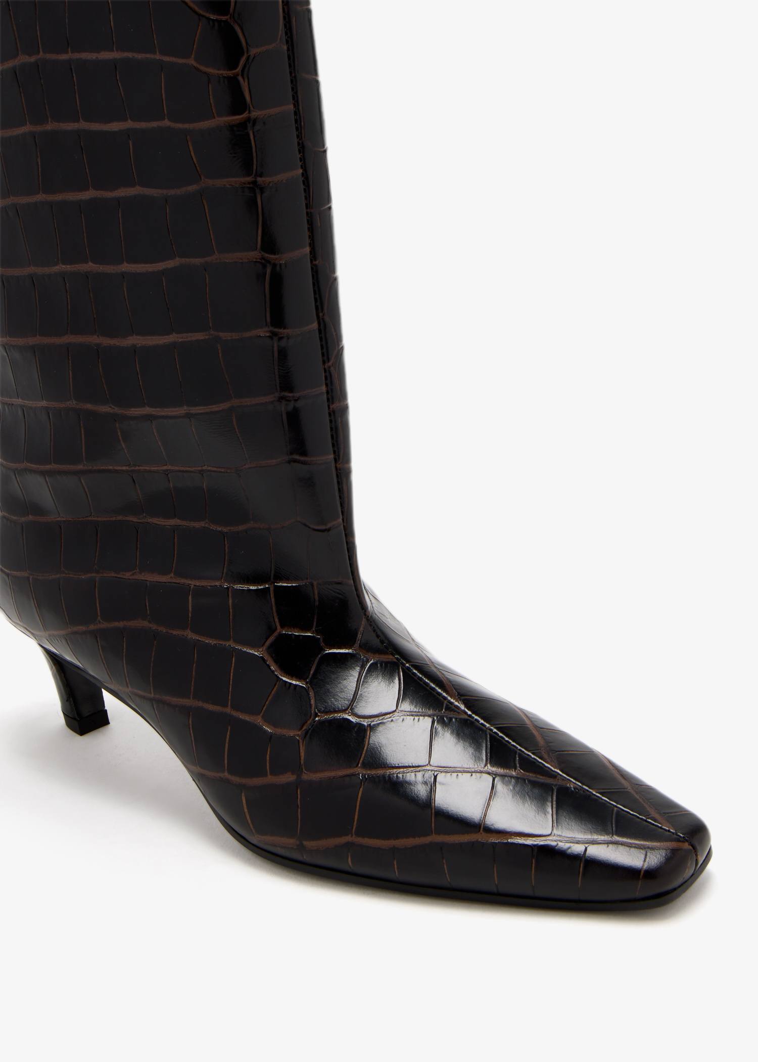 Deuxieme Classe TOTEME THE MID HEEL BOOT Toteme The Mid Heel croc