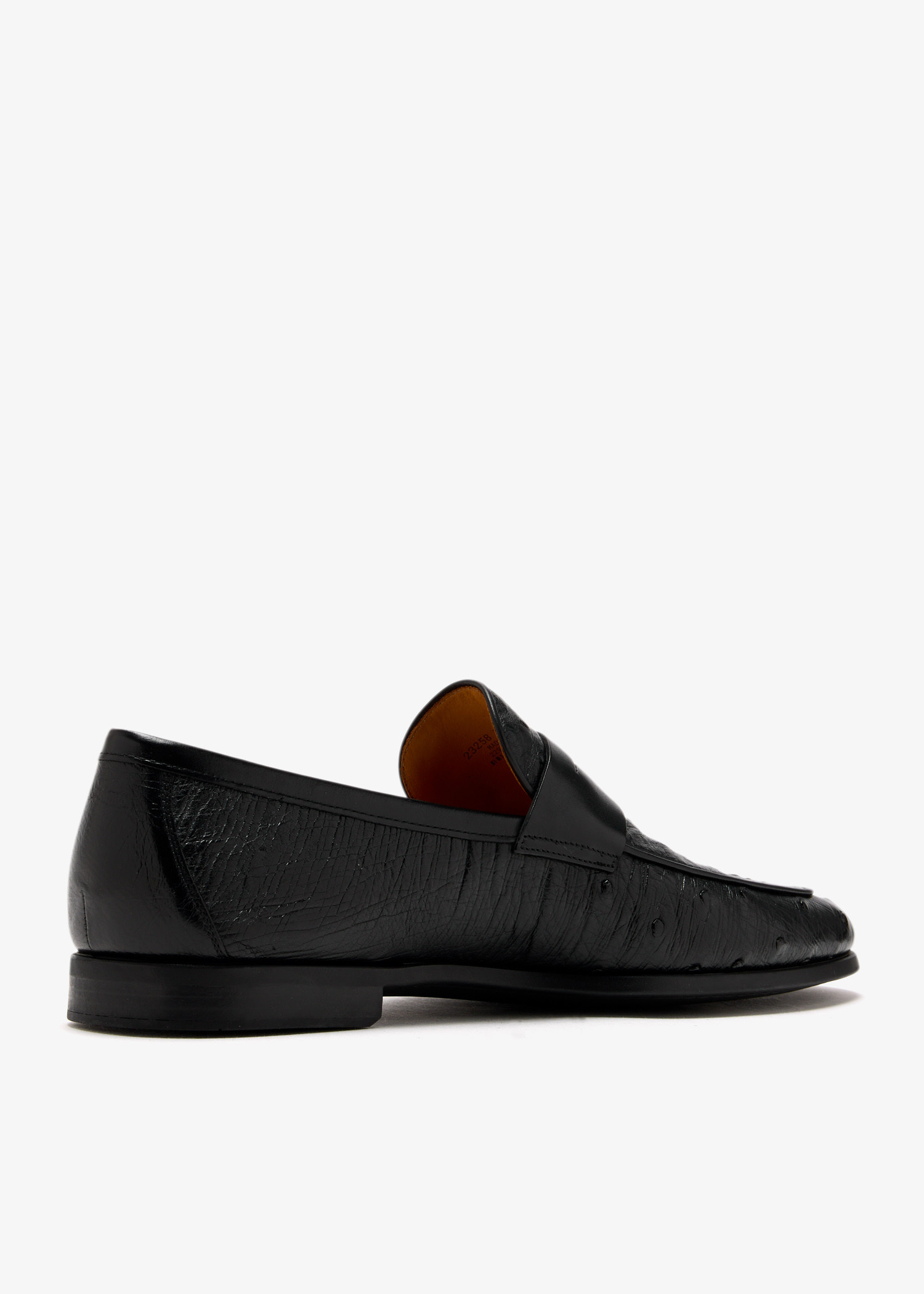 Magnanni Men\'s Black Leather Ostrich Skin Loafers Size 10.5 Viggo Men main image 3