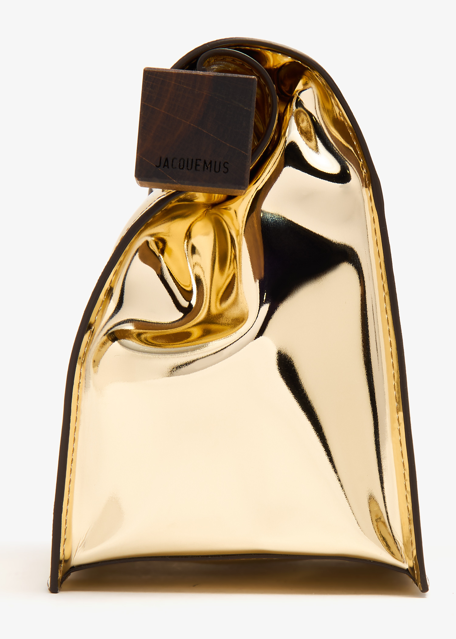 Jacquemus La Pochette Rond Carré clutch for Women - Gold in