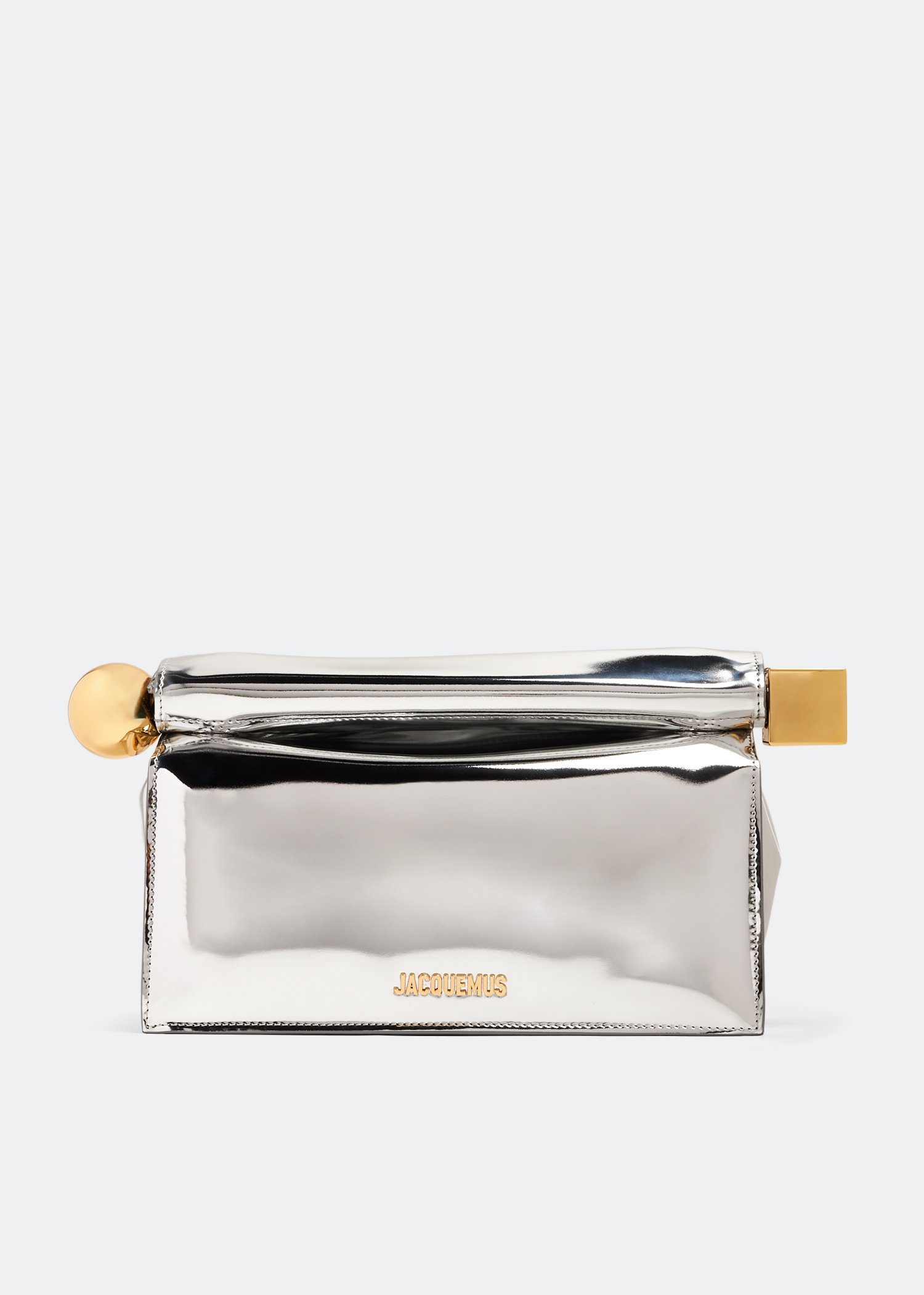 クラッチバッグ La Pochette Ronde Carre Clutch Ivory Jacquemus La Pochette Rond Carré Clutch Bag | Neutrals