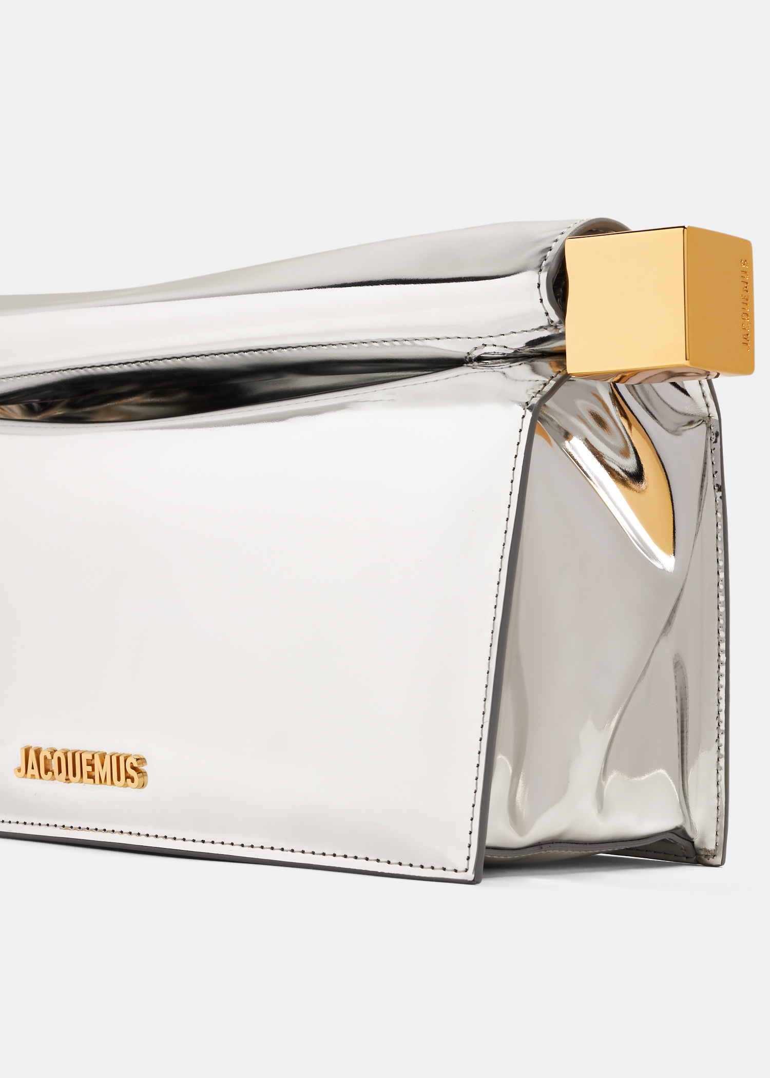 アクセサリーその他 JACQUEMUS Woman Jewel Silver 251JW7365845 980 Jacquemus La Pochette Rond Carré clutch for Women - Silver