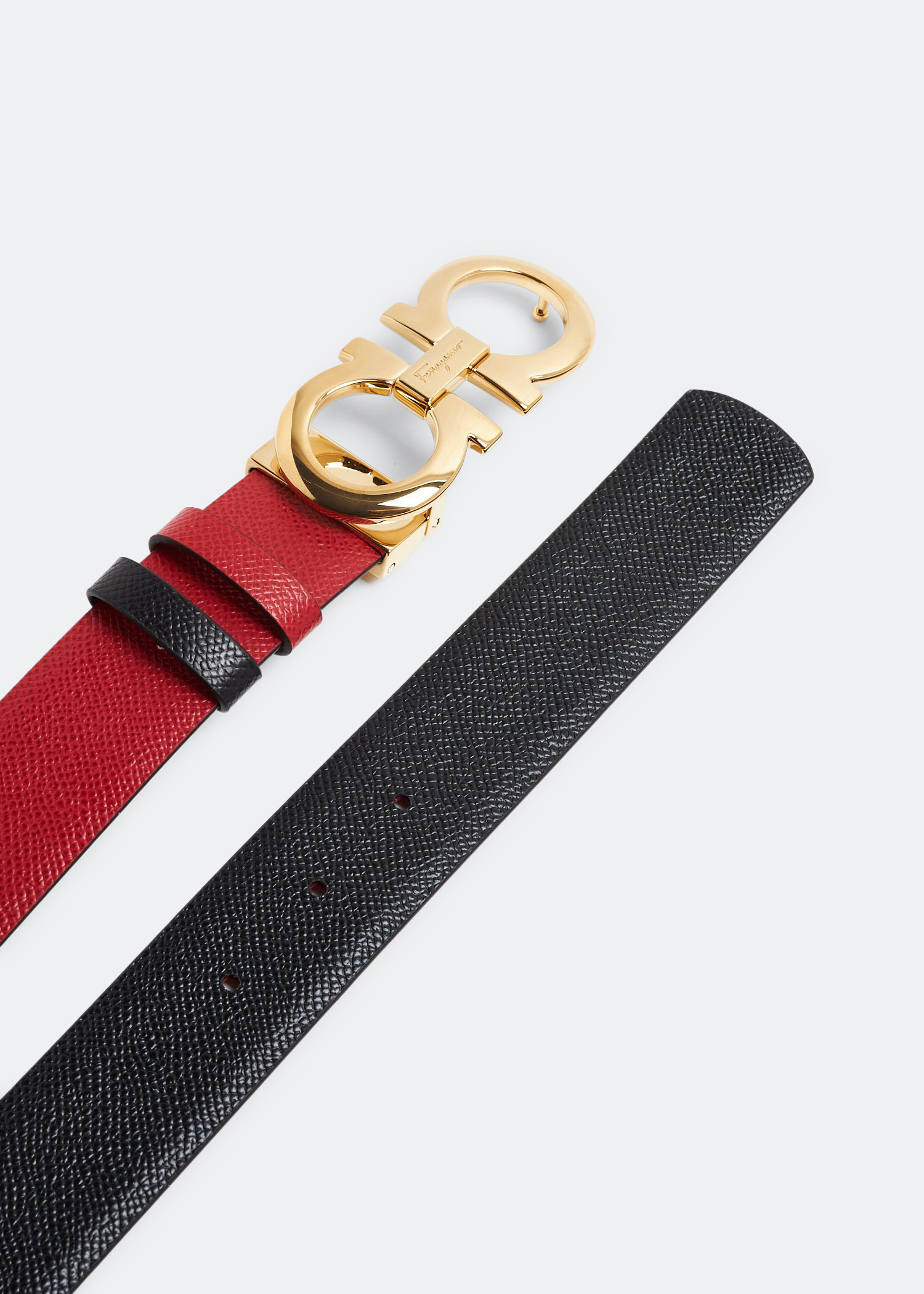 Ferragamo Gancini reversible belt for Women - Red in USA 