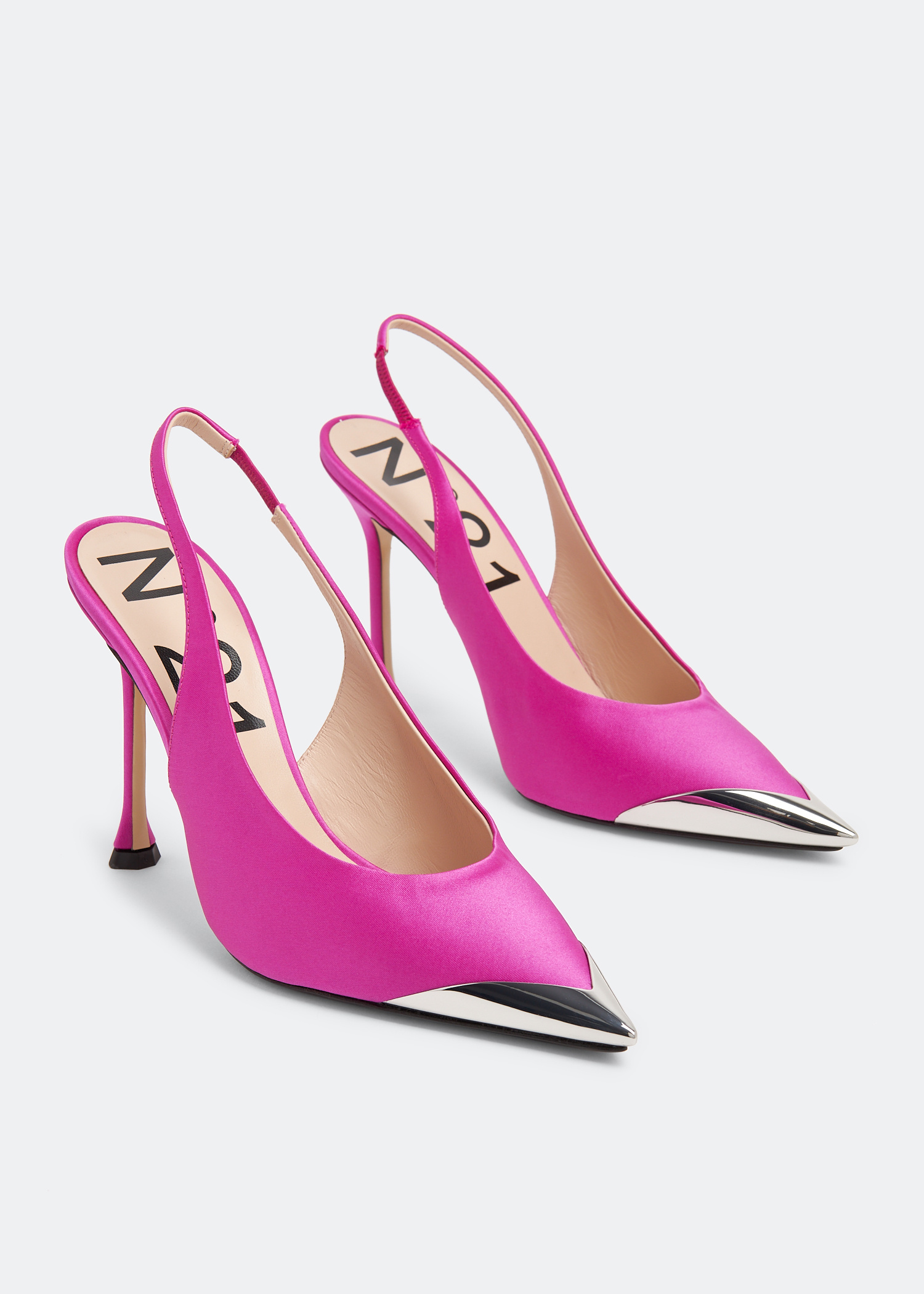 N°21 Pointed Toe Slingback Shoes N°21 Pointed Toe Slingback Shoes Black | Pumps