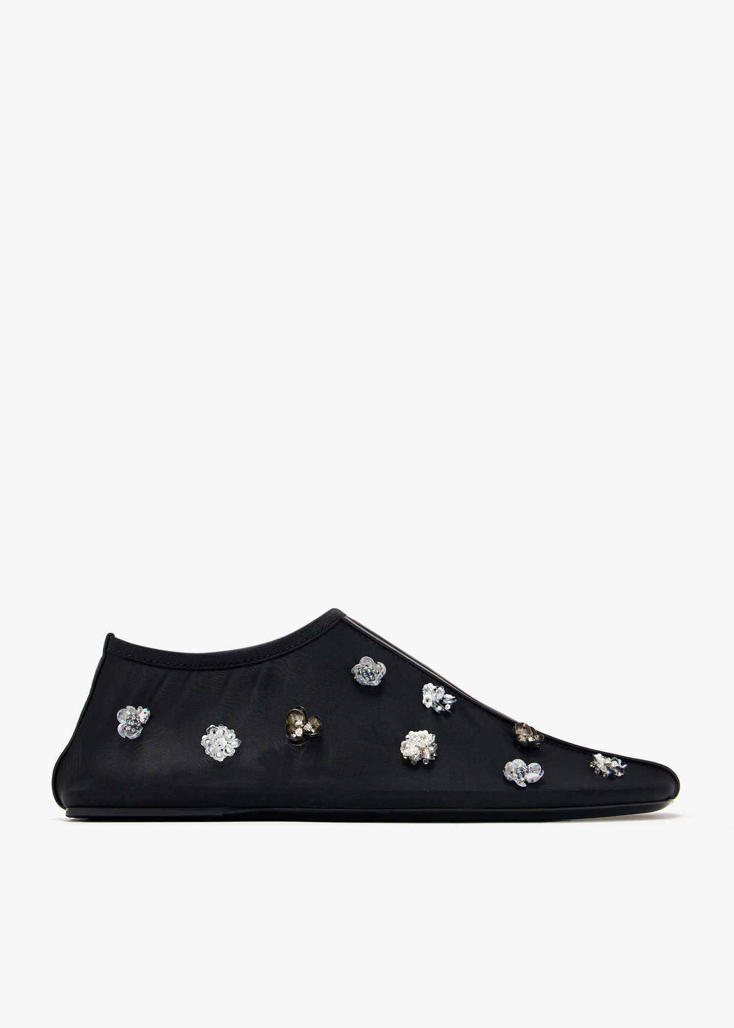 Christopher Esber Embla beaded mesh flat ballerinas for