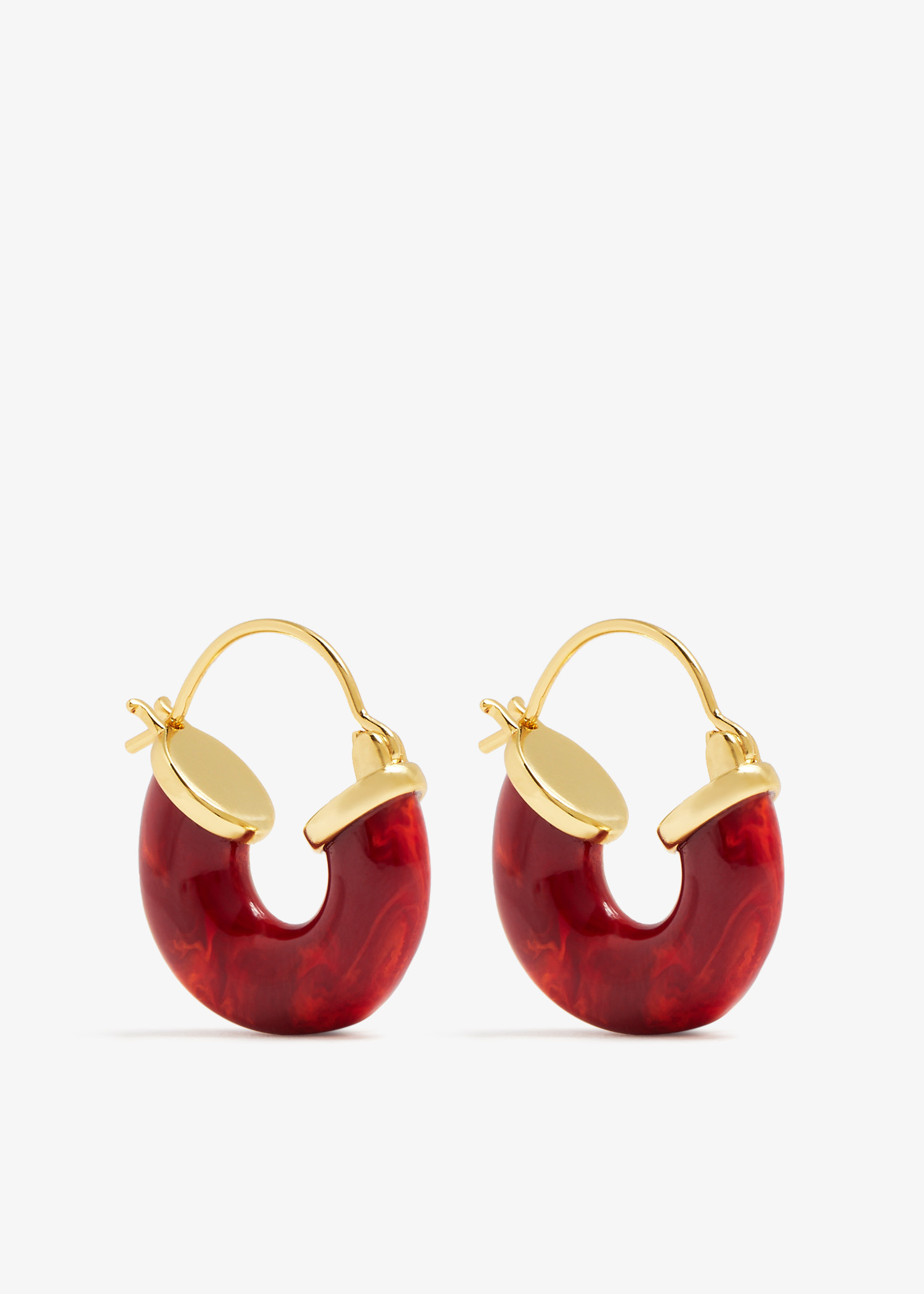Anni Lu Petit Swell hoops for Women - Red in UAE | Level Shoes