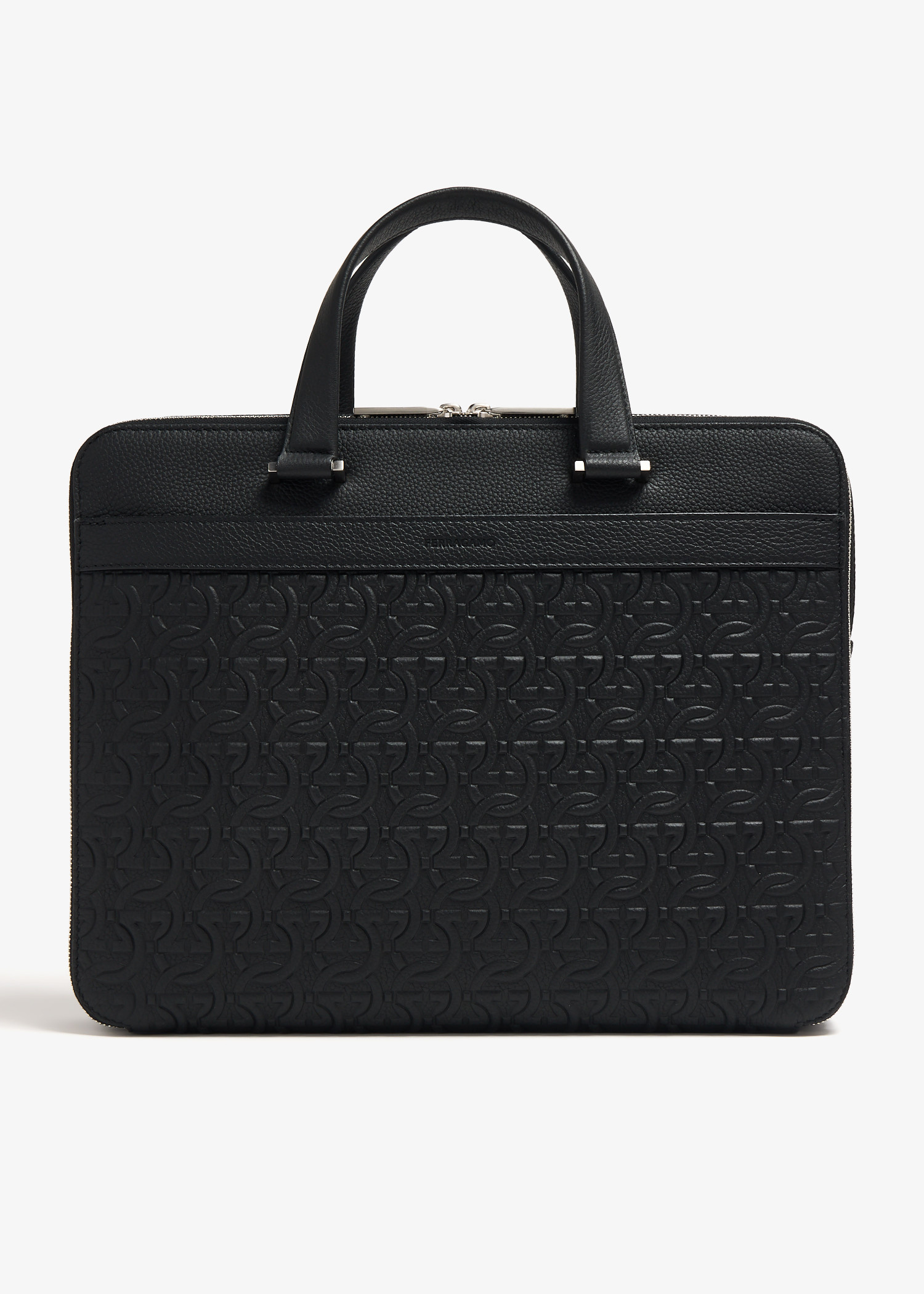 FERRAGAMO 219867784616015 関税送料込 Ferragamo Embossed briefcase for Men - Black in UAE | Level