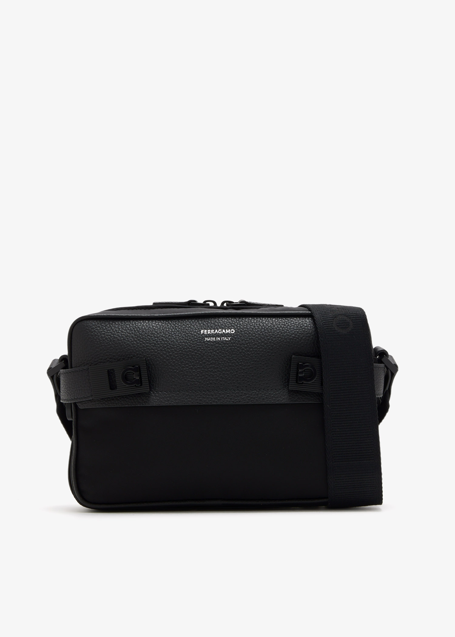 Ferragamo Twins crossbody bag for Men - Black in UAE | Level Shoes