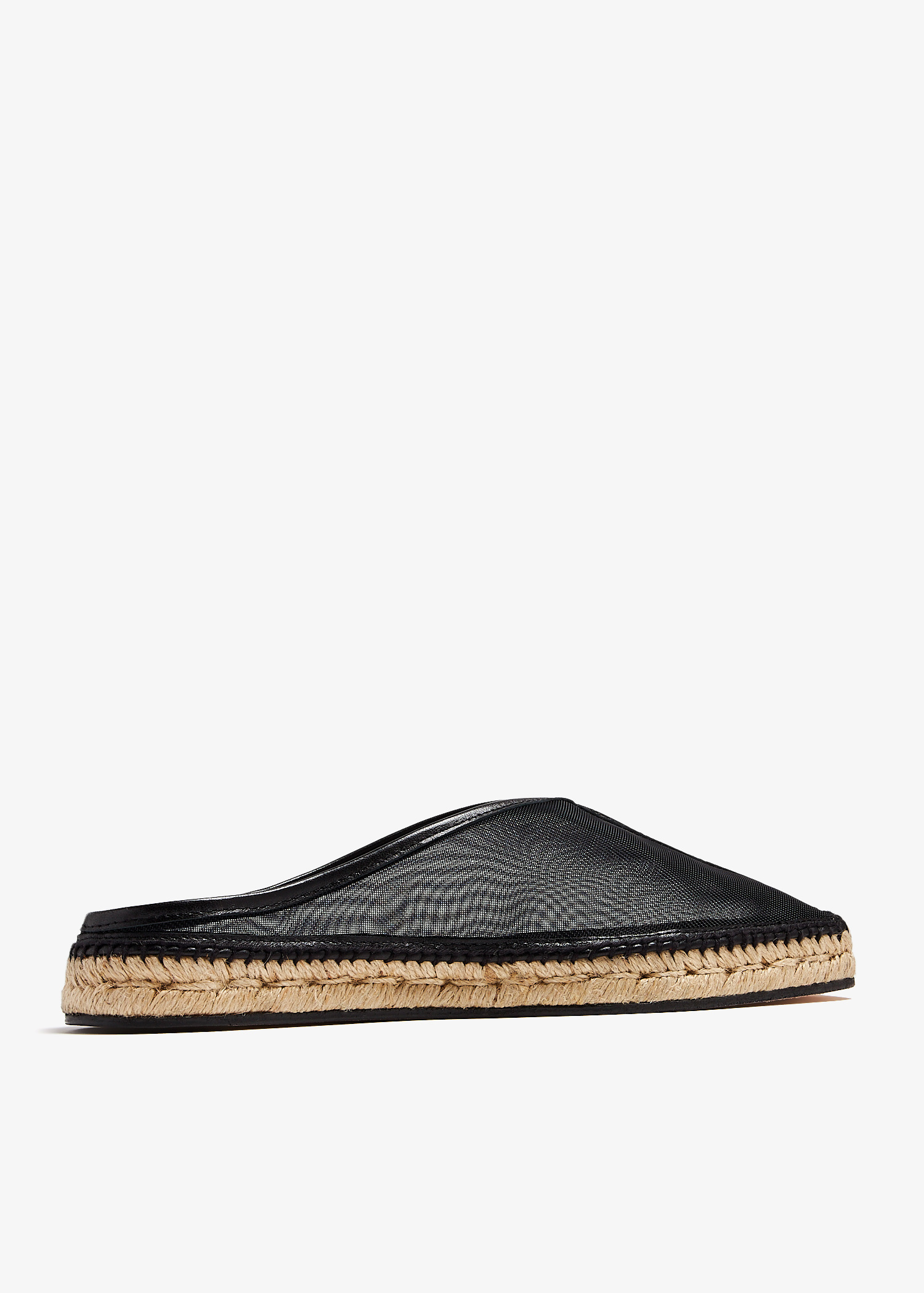 Toteme Canvas Espadrilles Slippers, 39, Beige Black Flip-flop flat leather flip flops Toteme Beige size 39 EU in  main image 2