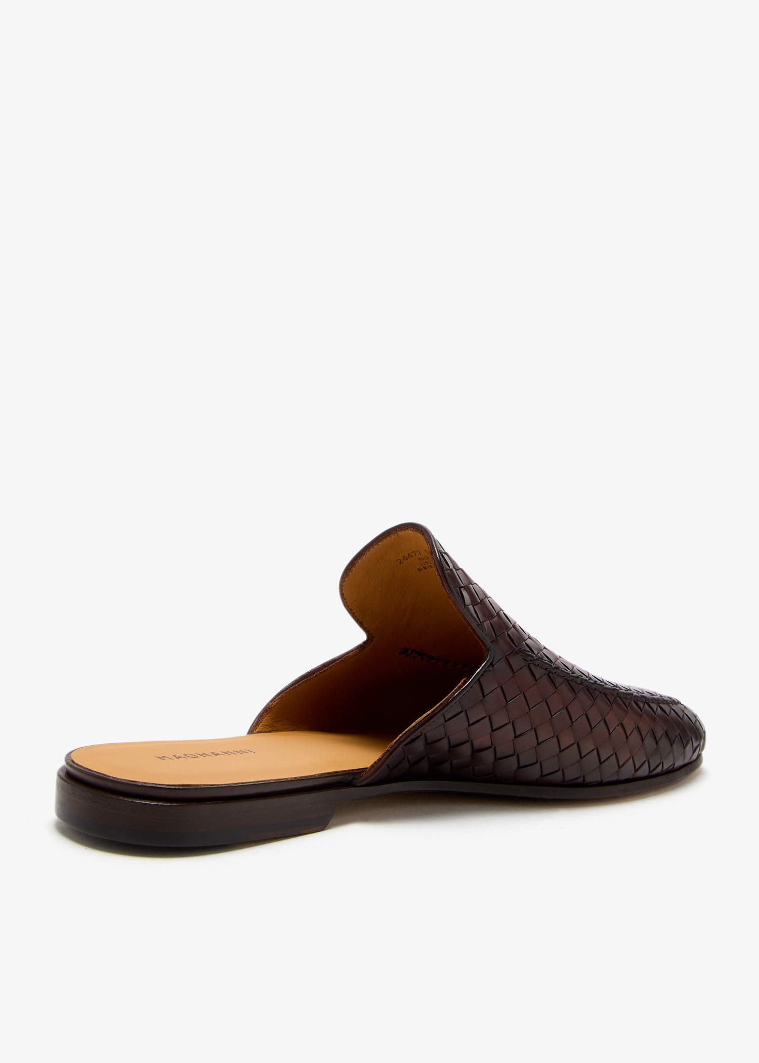 MAGNANNI Slipper Intrecciato Woven Leather Degrad’e Brown Tan 43.5 / 10.5 Magnanni 24461 Herman Boltiarcade Cognac Woven Leather Penny  main image 4