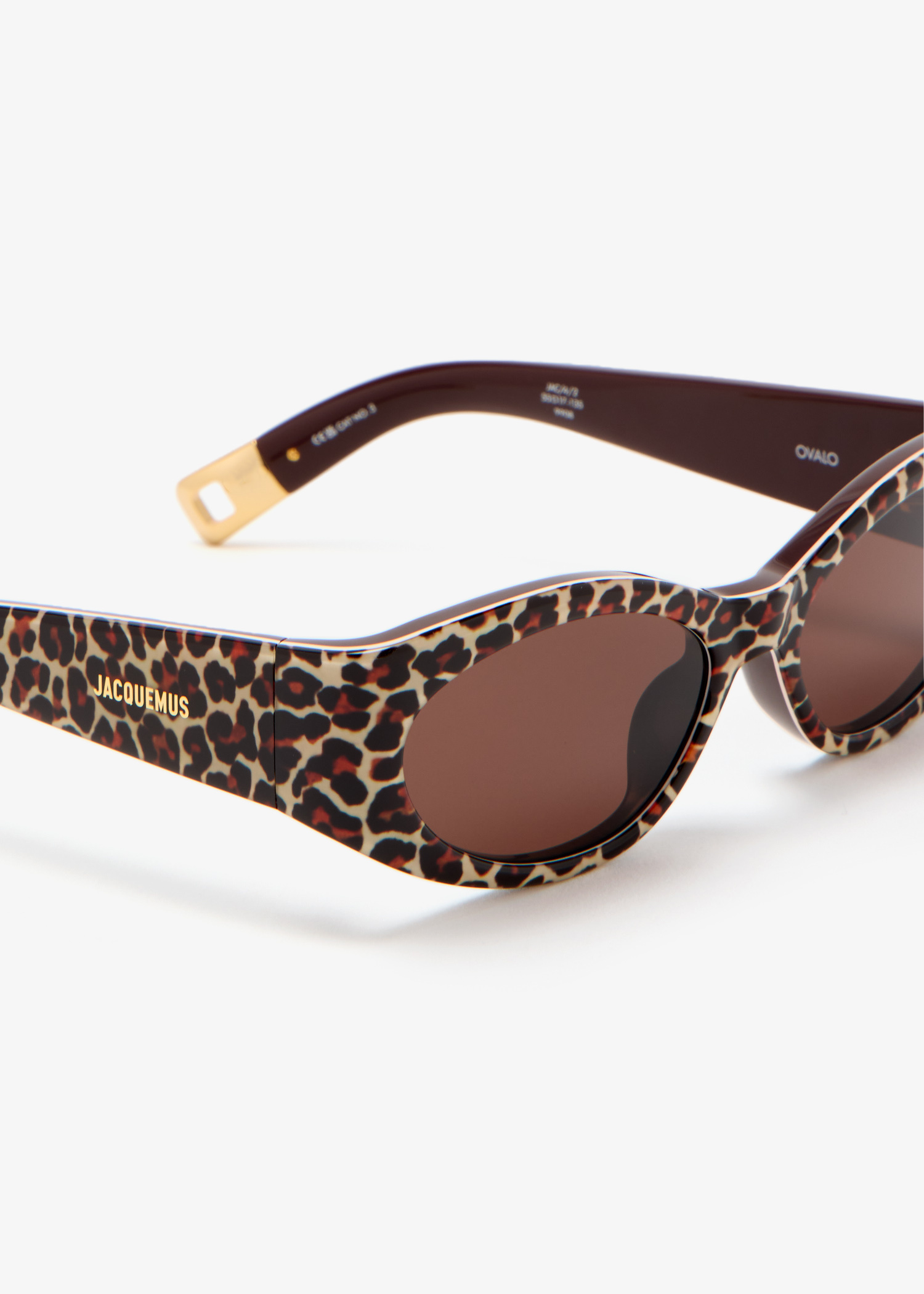 Jacquemus Les Lunettes Ovalo sunglasses for Women - Animal Printed