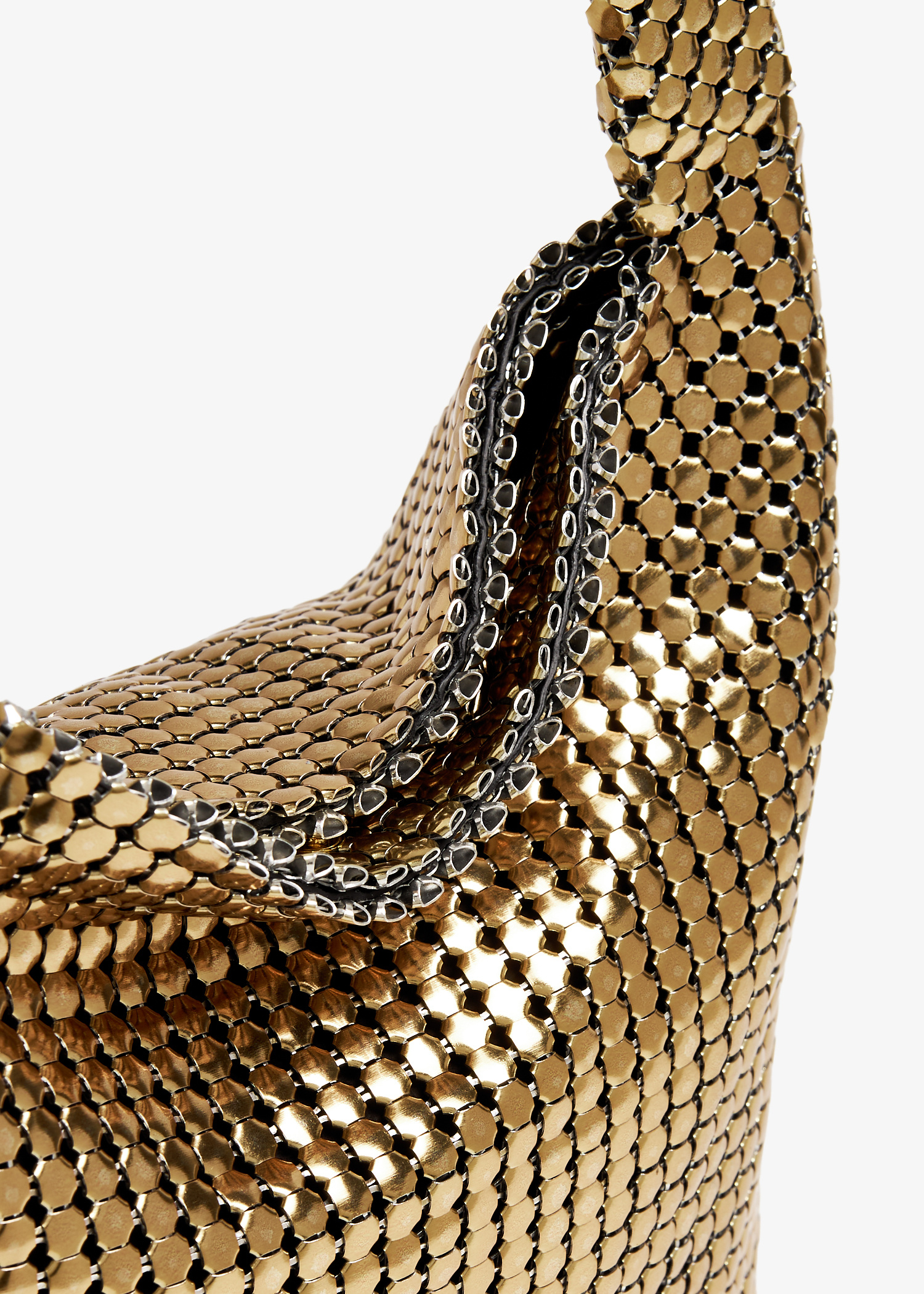 トートバッグ Rabanne Small Gold Mesh Pixel Shoulder Bag GOLD PIXEL METALLIC TOTE BAG | Rabanne