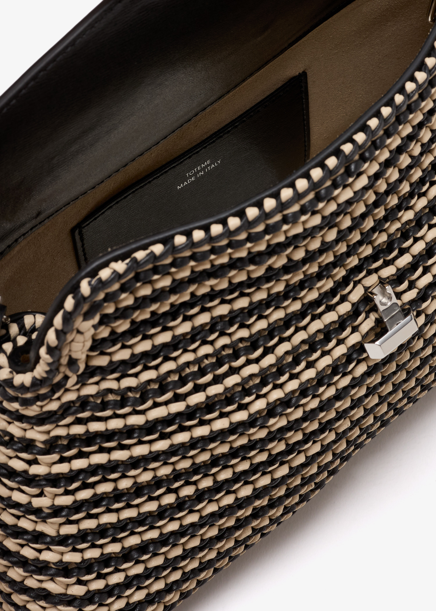 TOTEME T-Lock woven clutch for Women - Beige in UAE | Level Shoes