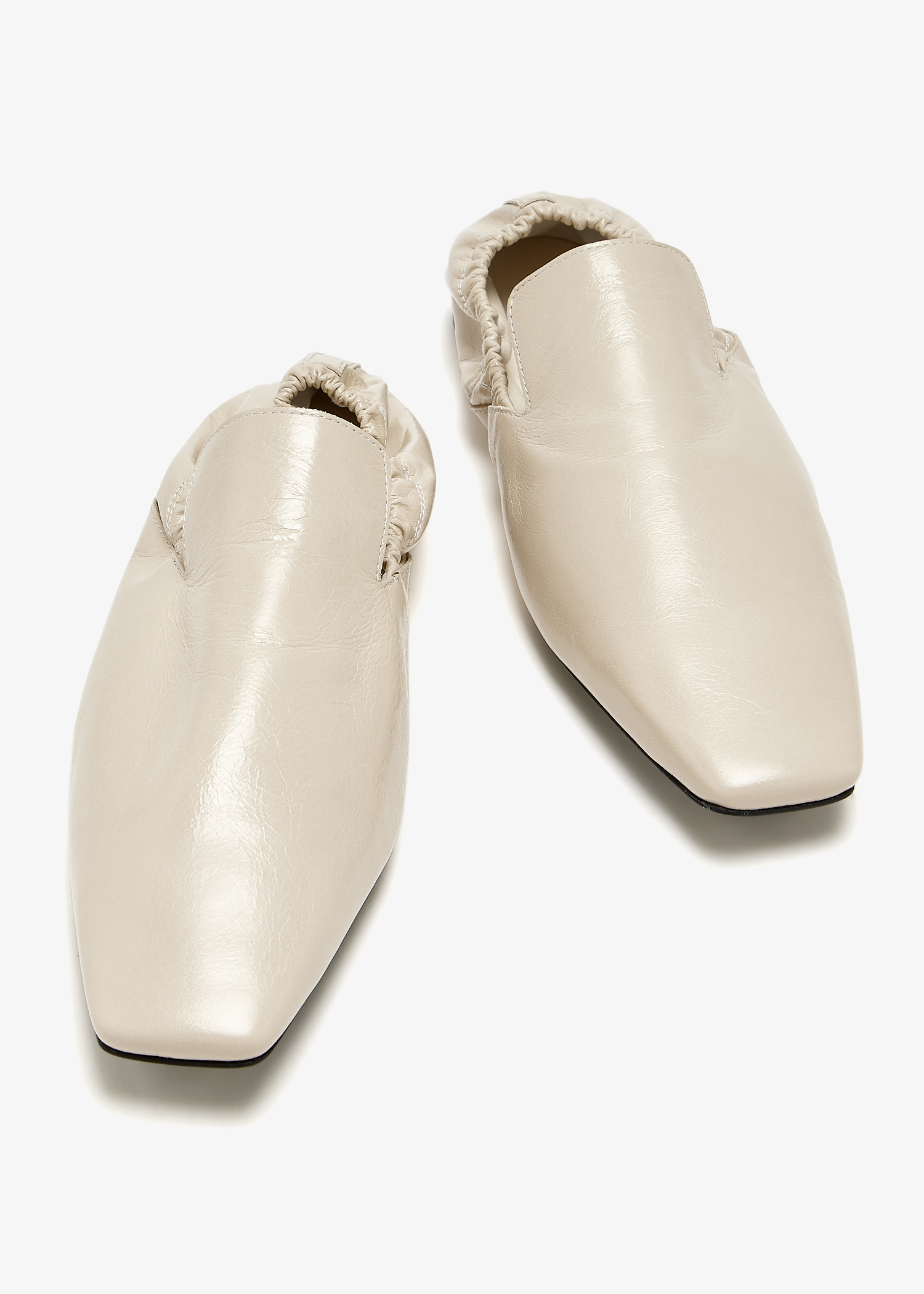 TOTEME Elastic-back leather loafers for Women - Cream in UAE
