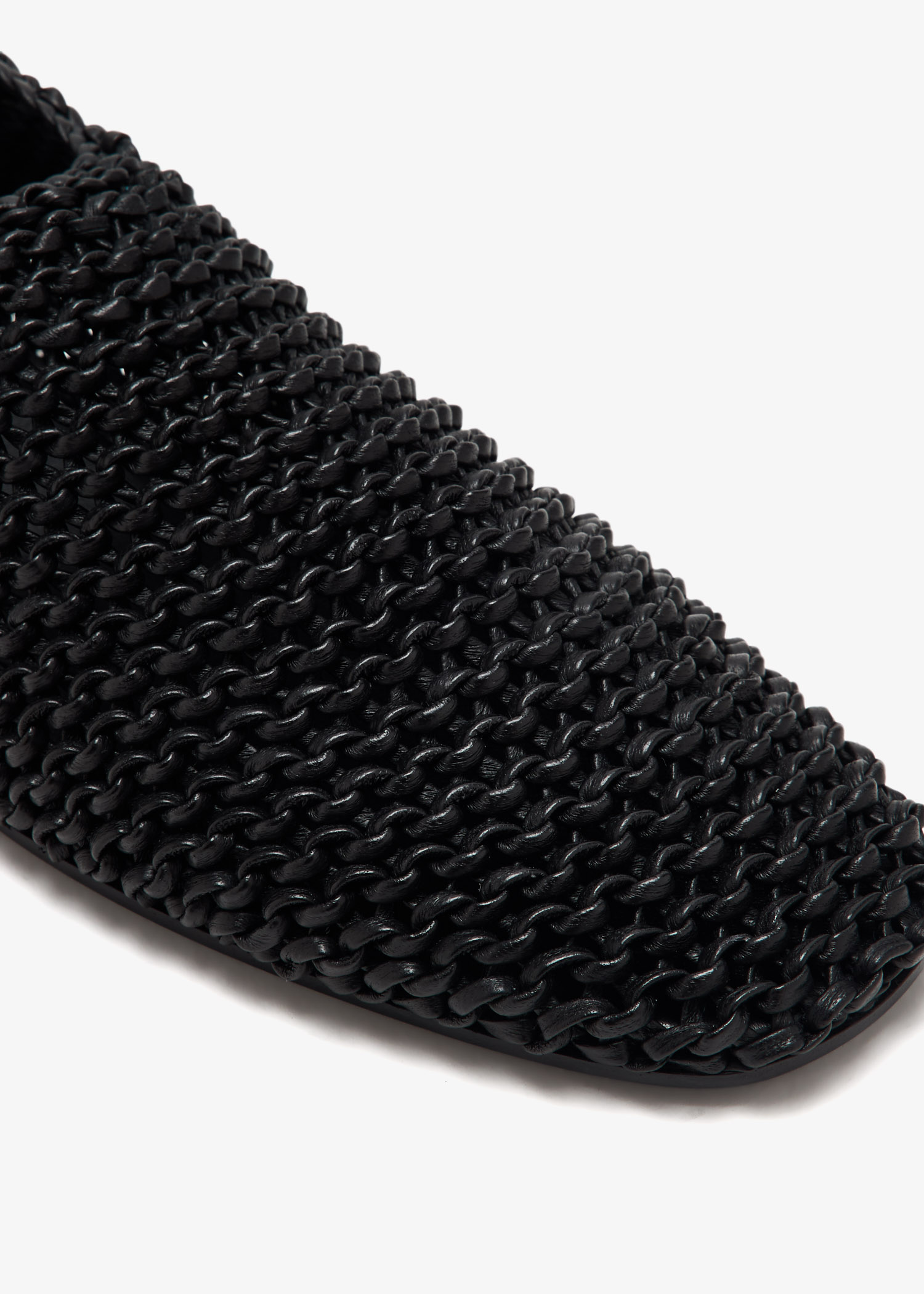 バレエシューズ toteme BALLERINE SHOES (252WAS2358LE0134 001) TOTEME - Woven Leather Ballerinas in Black – Stoy
