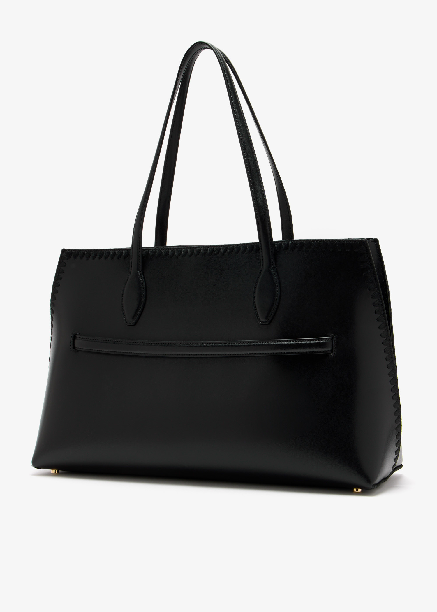 TOTEME Embroidered leather lounge tote bag for Women - Black in