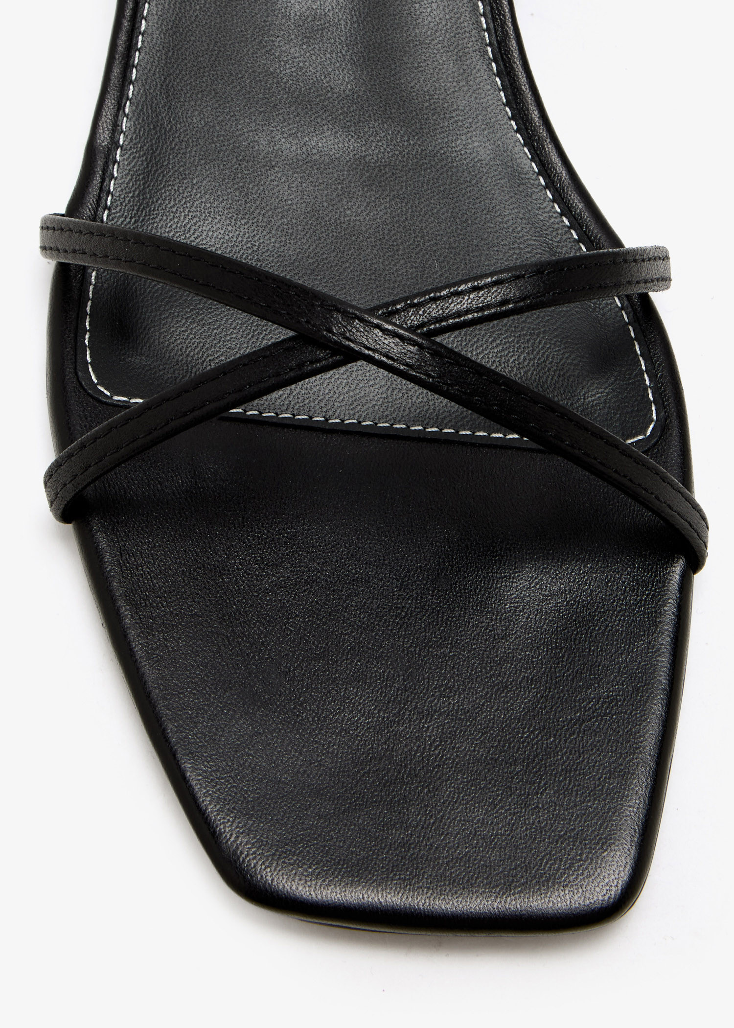 TOTEME Crossover leather sandals for Women - Black in USA | Level