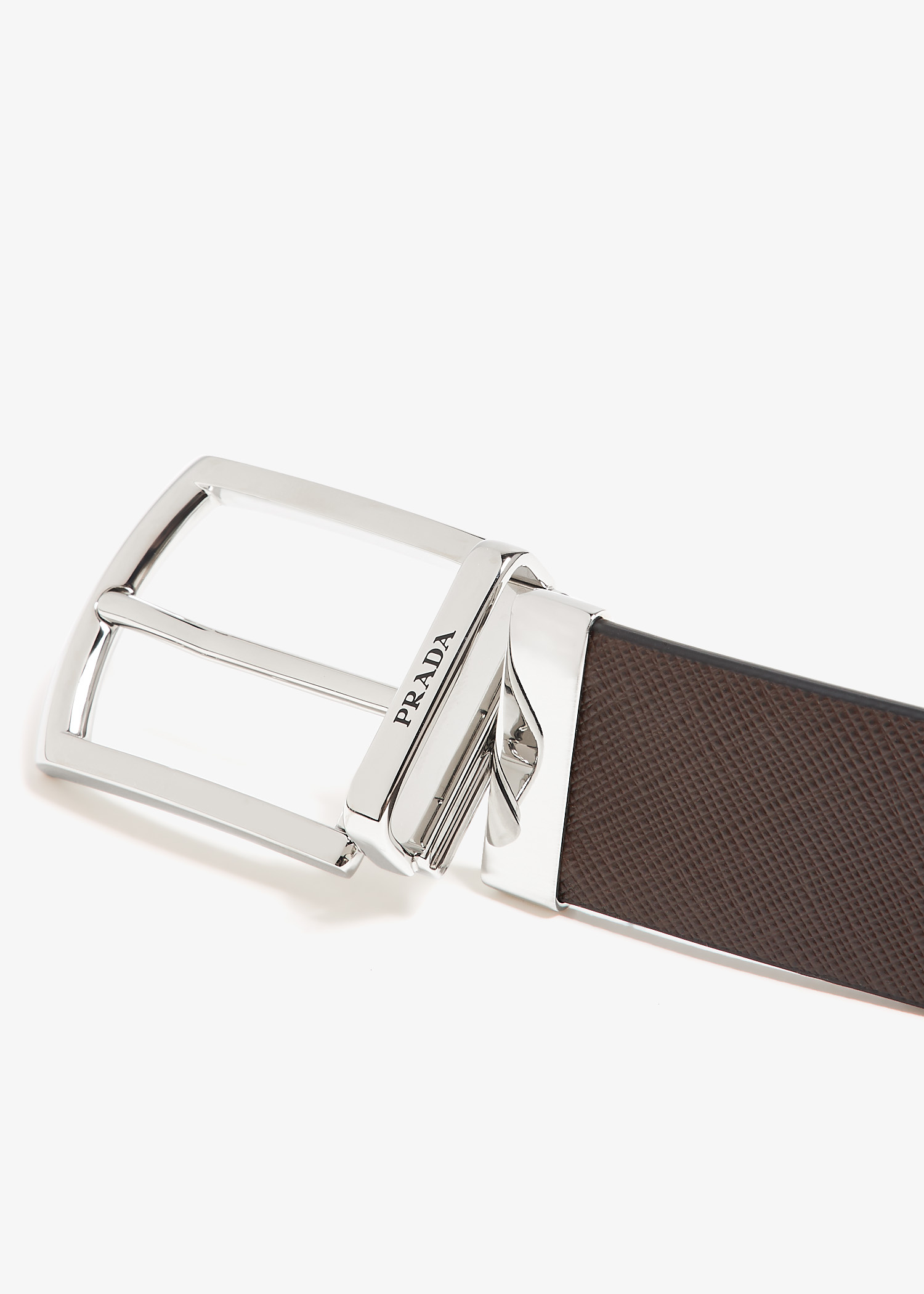 Prada Reversible Saffiano leather belt for Men - Brown in 