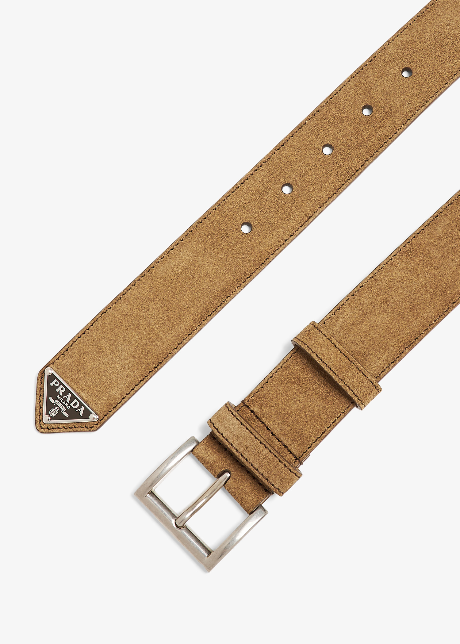 Prada Suede belt for Men - Brown in UAE | Level Shoes