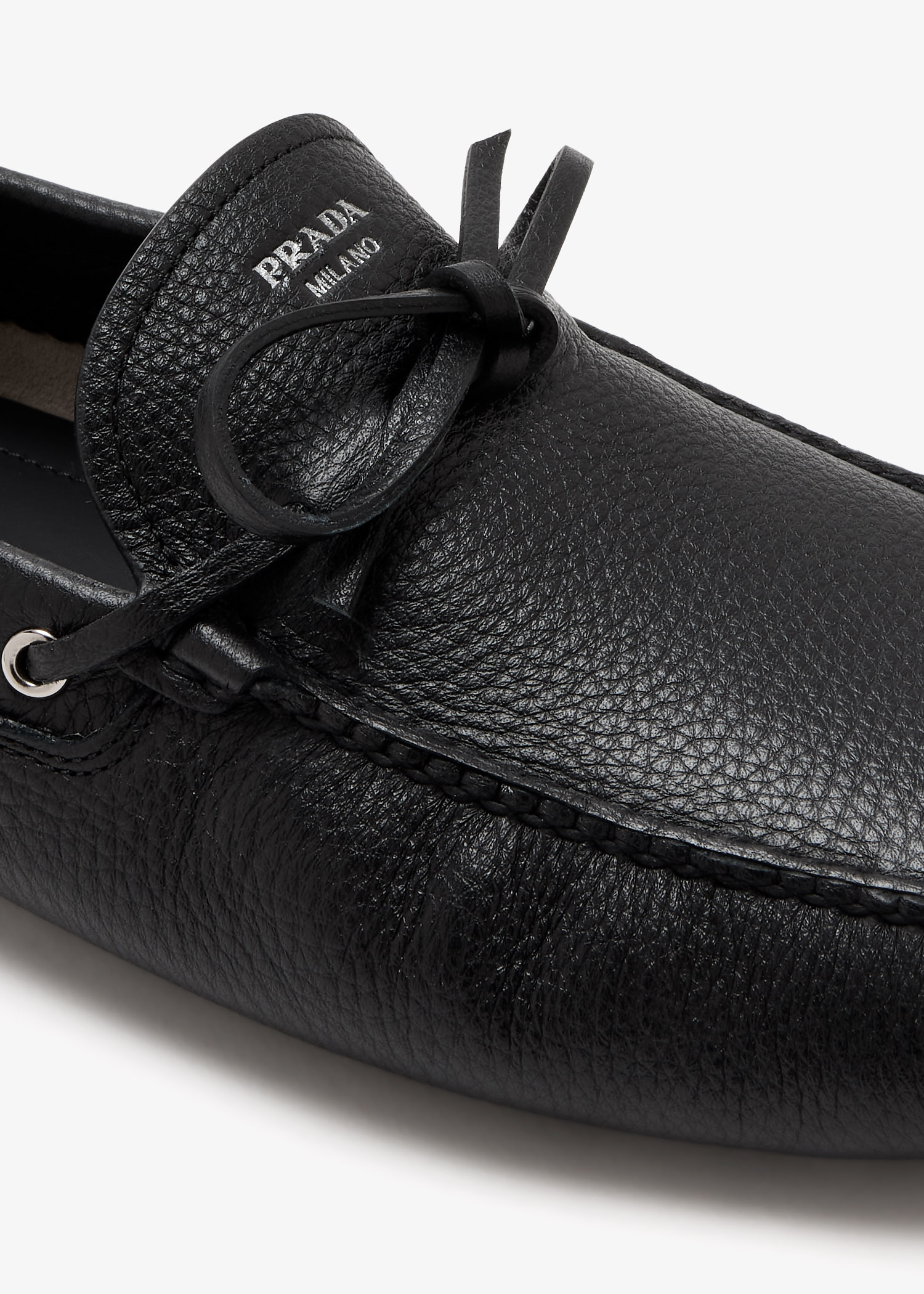 Prada Leather driving shoes for Men - Black in KSA | Level Shoes Prada Leather driving shoes for Men - Black in KSA | Level Shoes