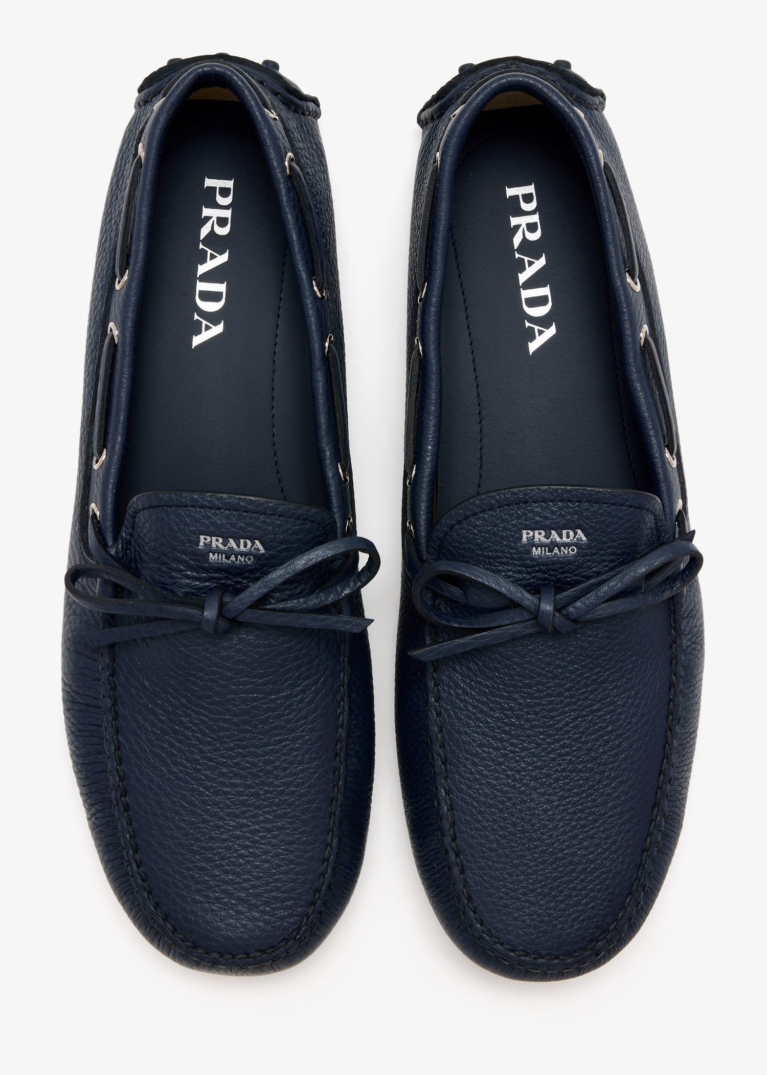 靴 07aw archive prada leather driving shoes Prada Leather driving shoe for Men - Navy in UAE | Level Shoes
