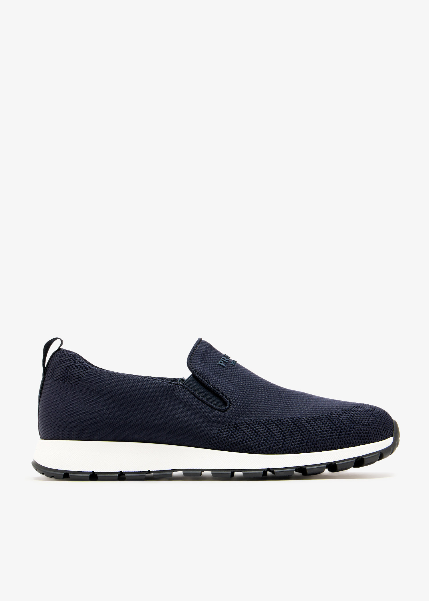 【送料&関税込】Prada Navy Blue Canvas Sneakers Prada triangle-logo Hemp Sneakers | Blue | FARFETCH