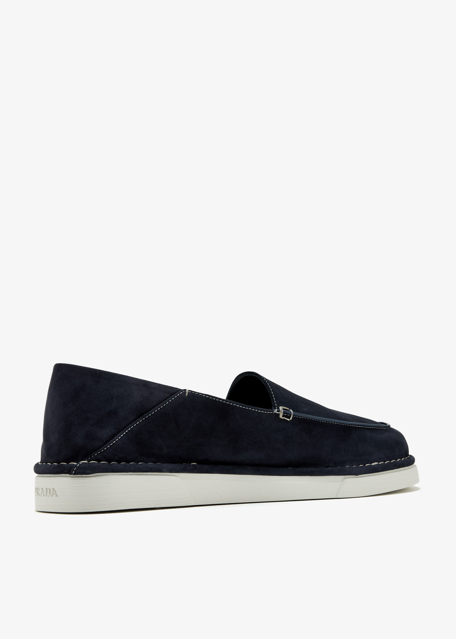 Prada Suede slip-on loafers for Men - Navy in UAE | Level Shoes
