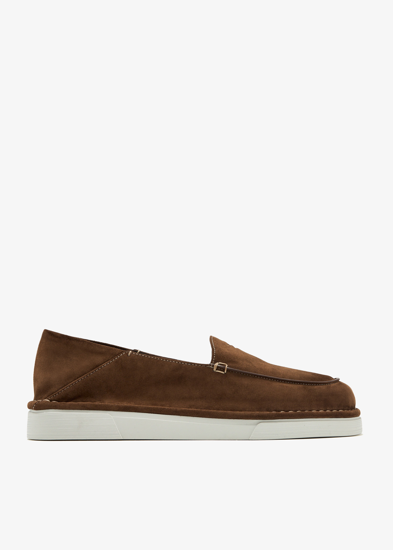 Prada Suede slip-on loafers for Men - Brown in UAE | Level Shoes