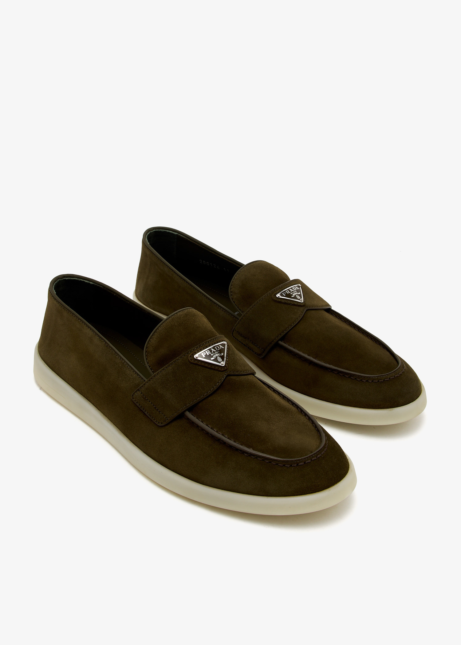 Prada Suede loafers for Men - Green in UAE | Level Shoes