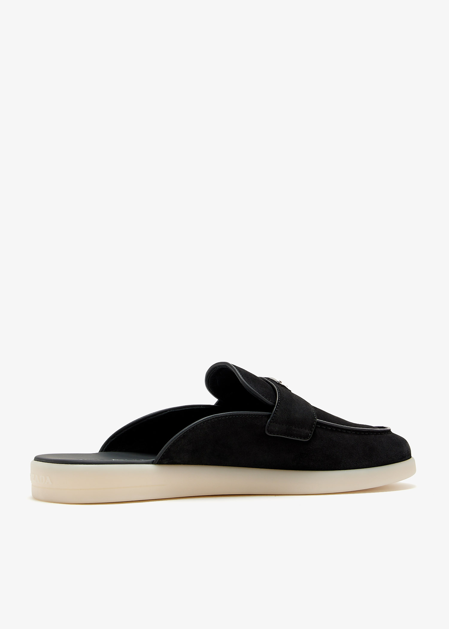 Prada Suede mules for Men - Black in Oman | Level Shoes