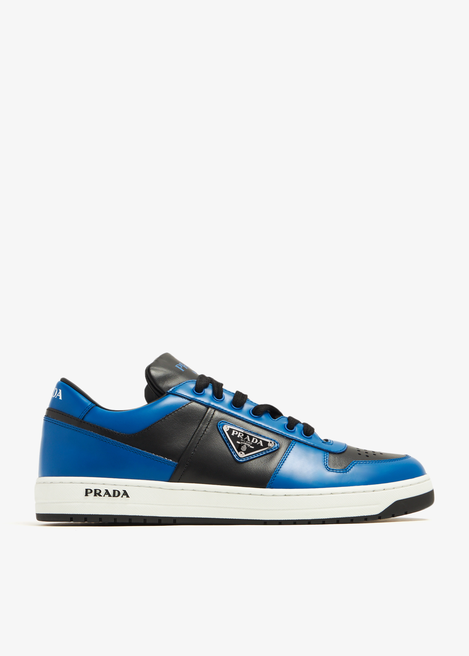 Prada Downtown leather sneakers for Men - Blue in UAE