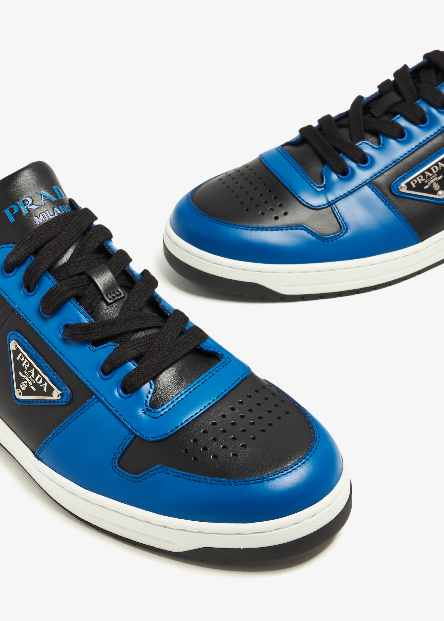 Prada Downtown leather sneakers for Men - Blue in UAE