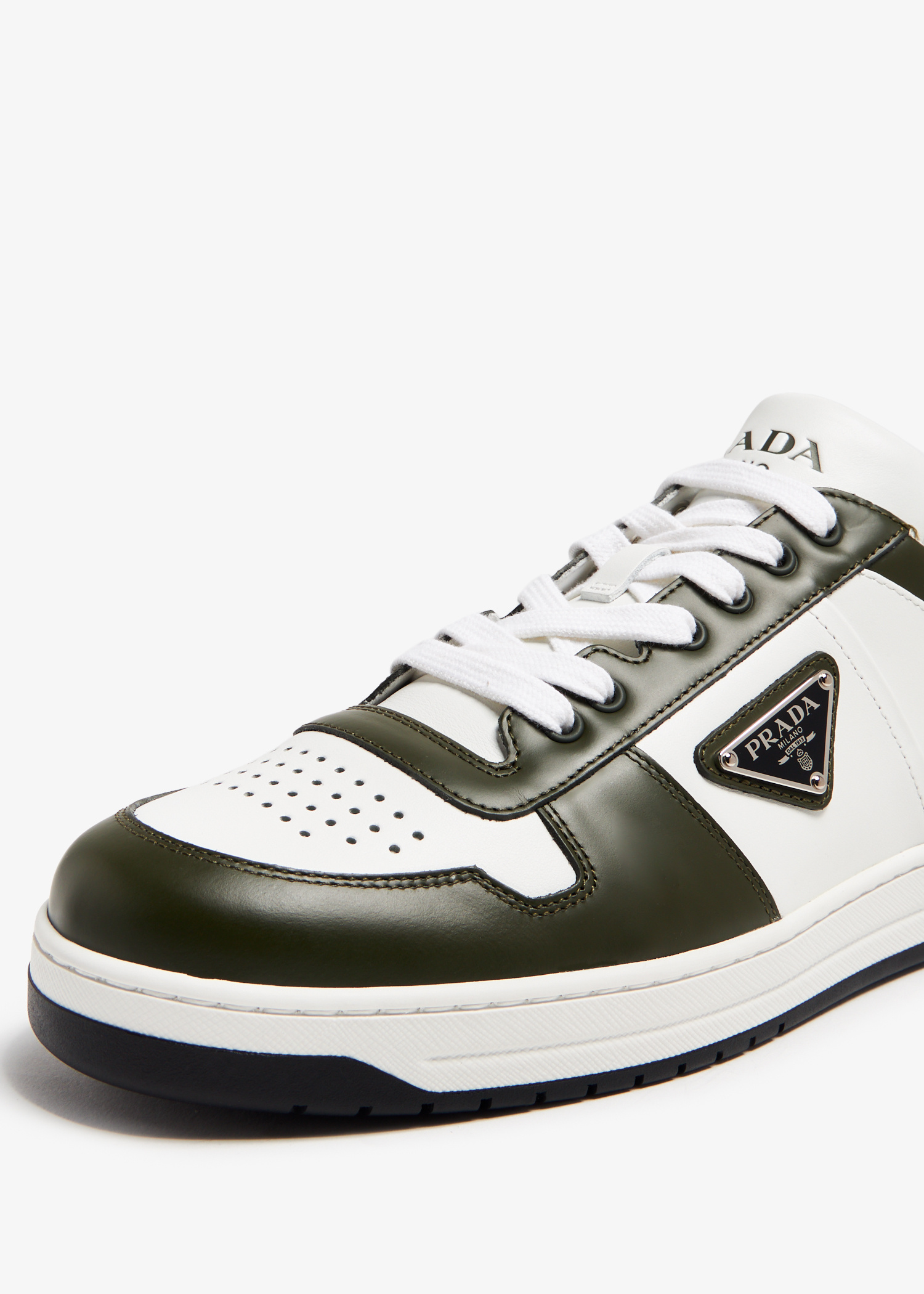 Prada Downtown leather sneakers for Men - Green in UAE | Level Shoes