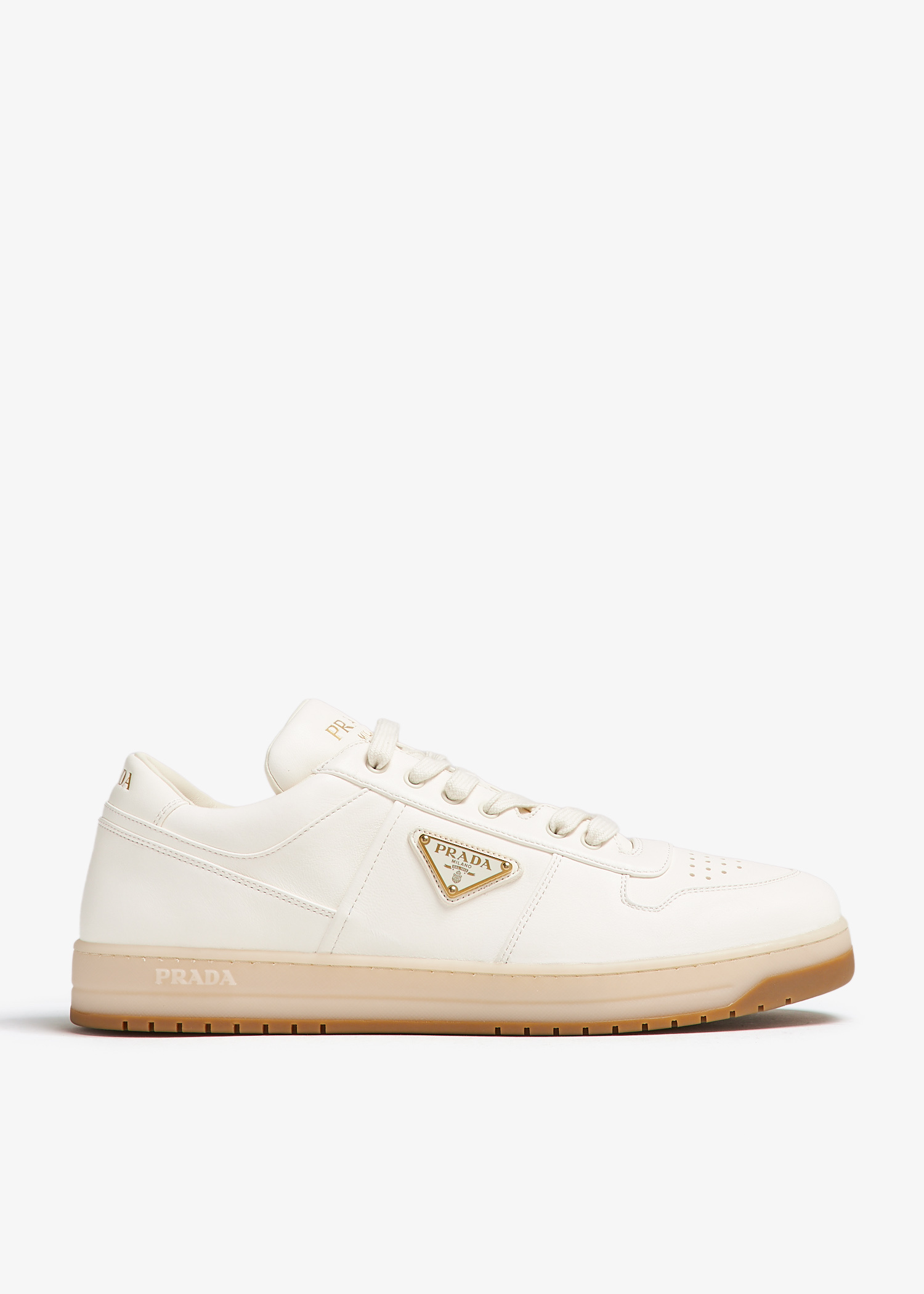 Prada Downtown nappa leather sneakers for Men - White in UAE