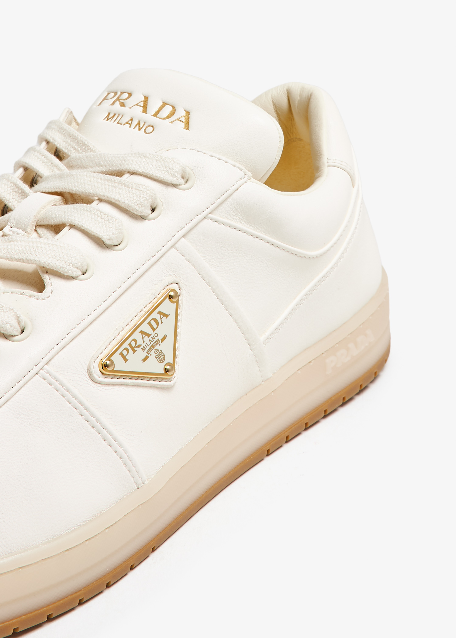 Prada Downtown nappa leather sneakers for Men - White in UAE
